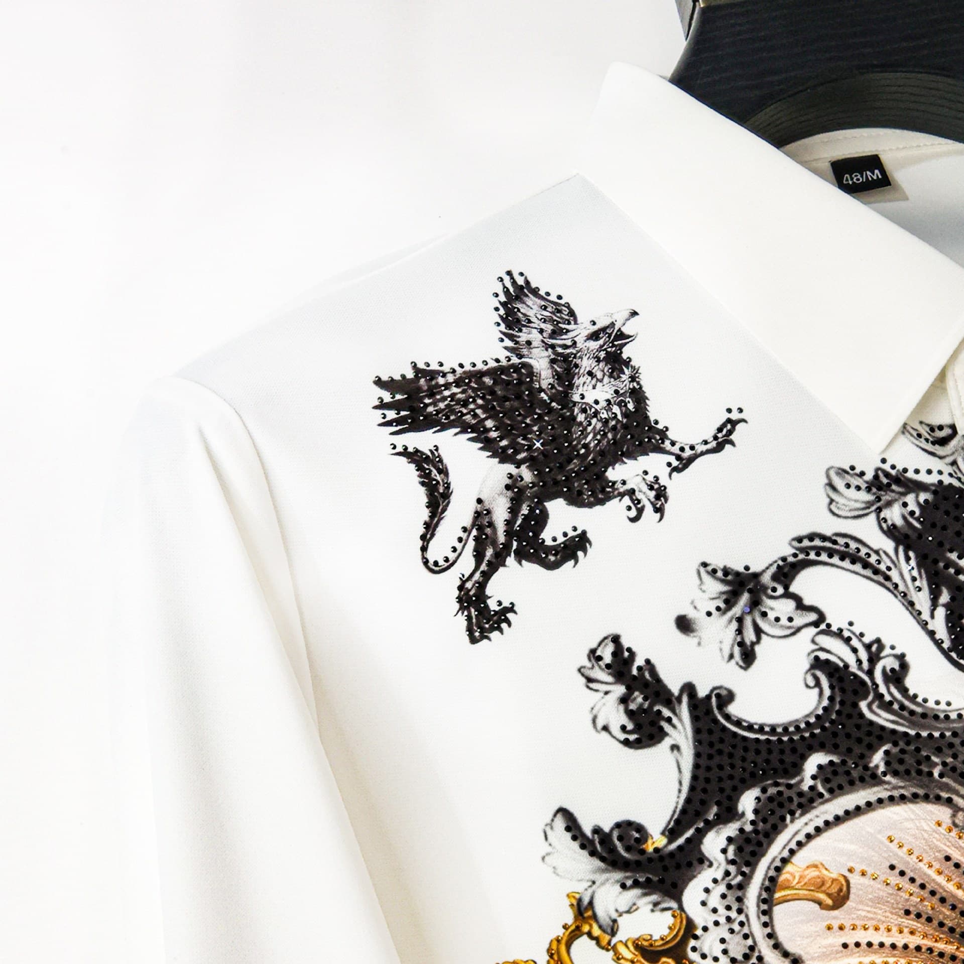 Cheap Versace Long-Sleeved Polo Shirts in 217075, $45 USD- [IB217075] - Replica Versace Long-Sleeved Polo Shirts