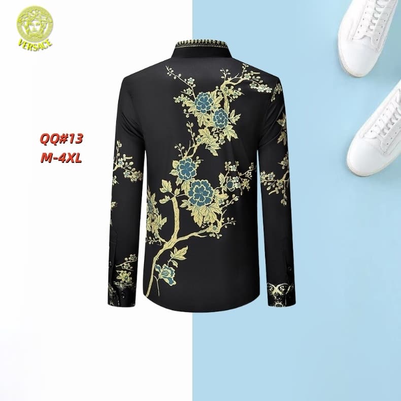 Cheap Versace Long-Sleeved Polo Shirts in 217076, $45 USD- [IB217076] - Replica Versace Long-Sleeved Polo Shirts