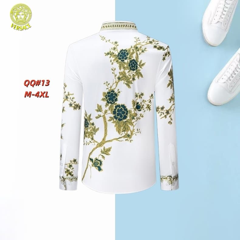 Cheap Versace Long-Sleeved Polo Shirts in 217077, $45 USD- [IB217077] - Replica Versace Long-Sleeved Polo Shirts