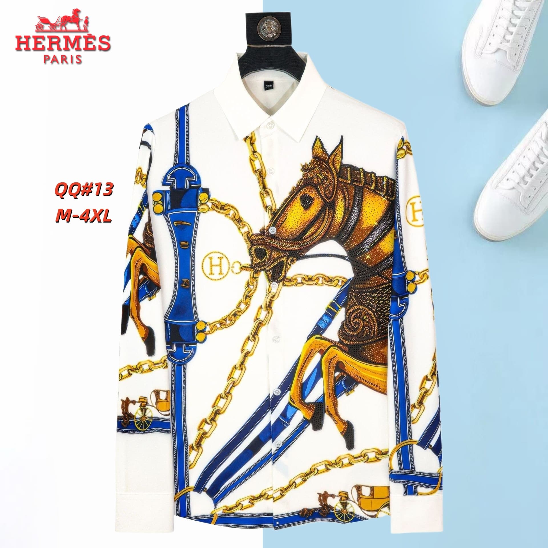 Cheap Hernes Long-Sleeved Polo T-Shirts for Men in 217103, $45 USD- [IB217103] - Replica Hernes Long-Sleeved Polo T-Shirts for Men