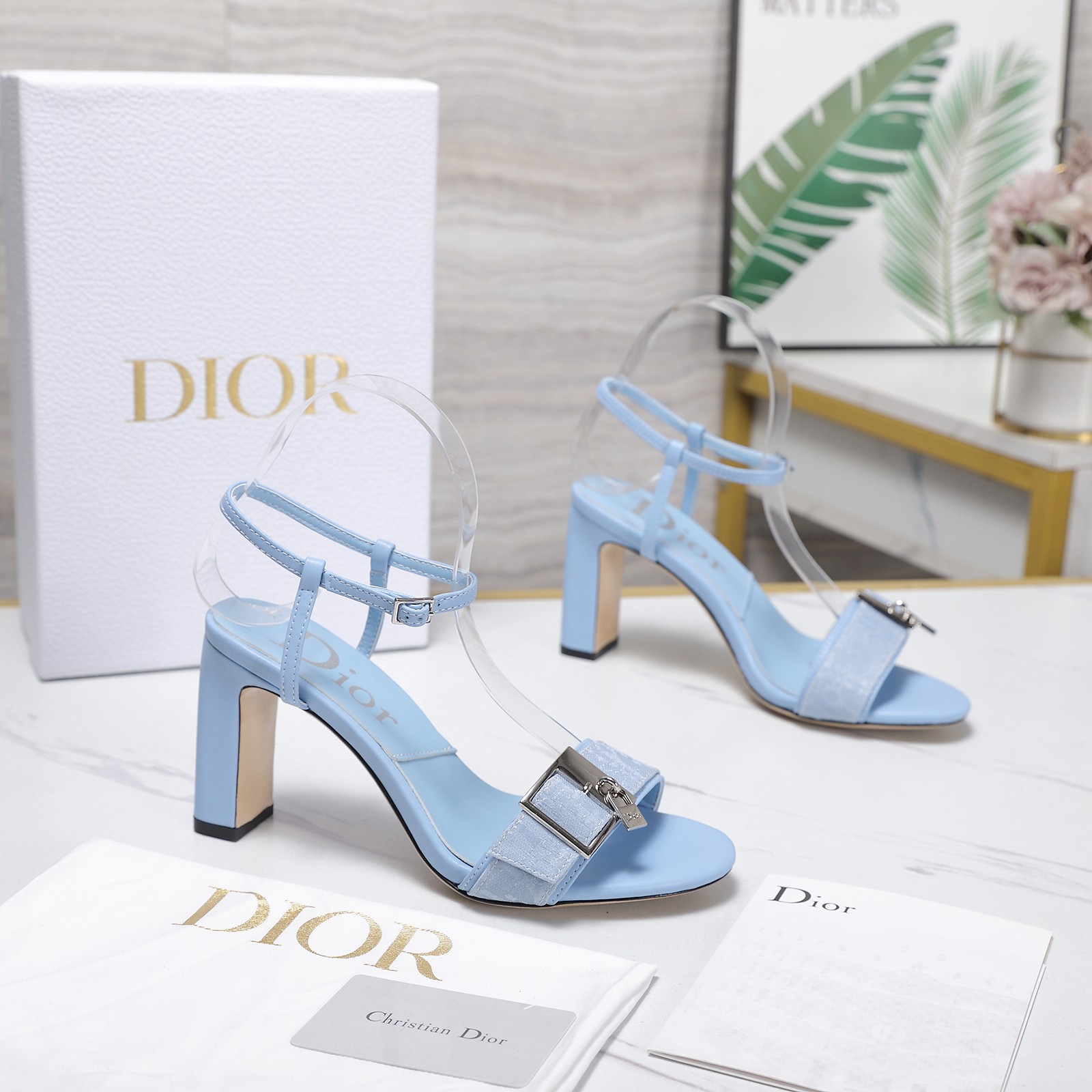 Cheap New Arrivals Dior High Heel Sandals For Women in 217130, $75 USD- [IB217130] - Replica Dior High Heels For Women