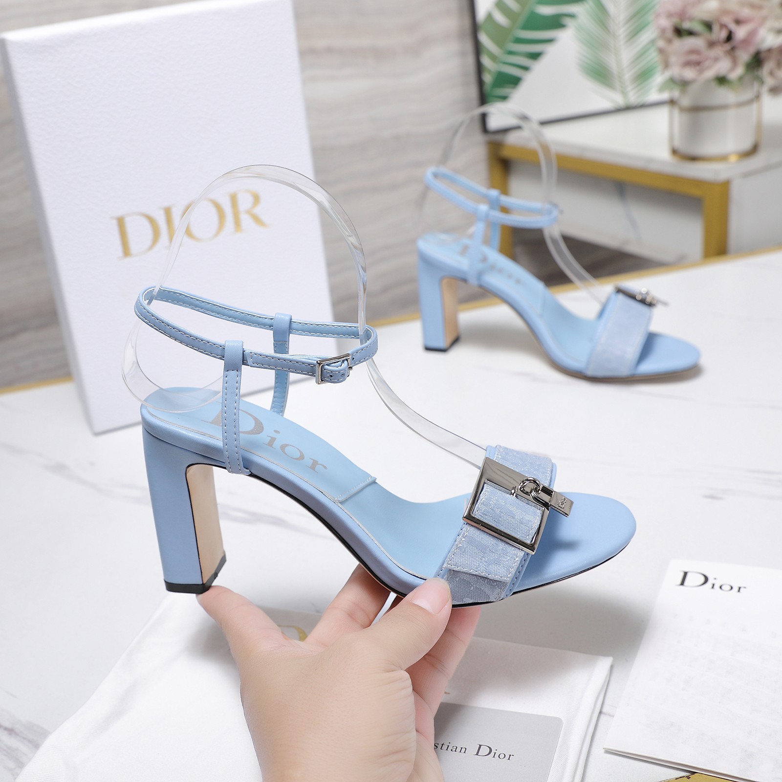 Cheap New Arrivals Dior High Heel Sandals For Women in 217130, $75 USD- [IB217130] - Replica Dior High Heels For Women