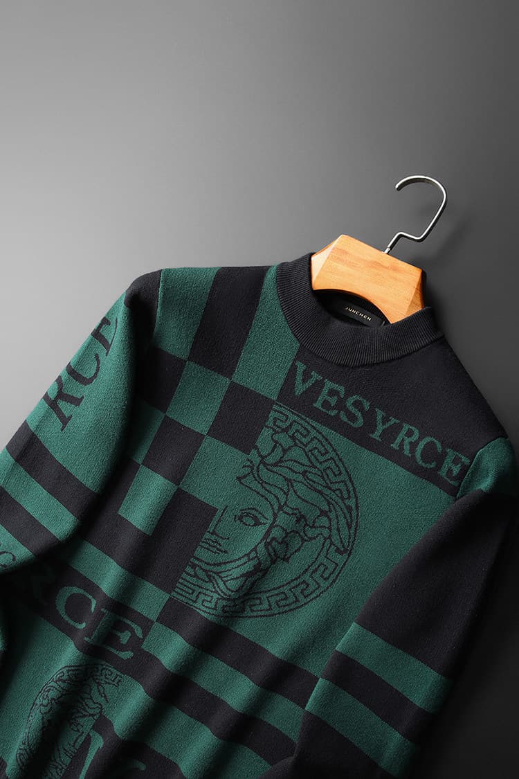 Cheap Versace Sweaters for Men in 217236, $55 USD- [IB217236] - Replica Versace Sweaters for Men