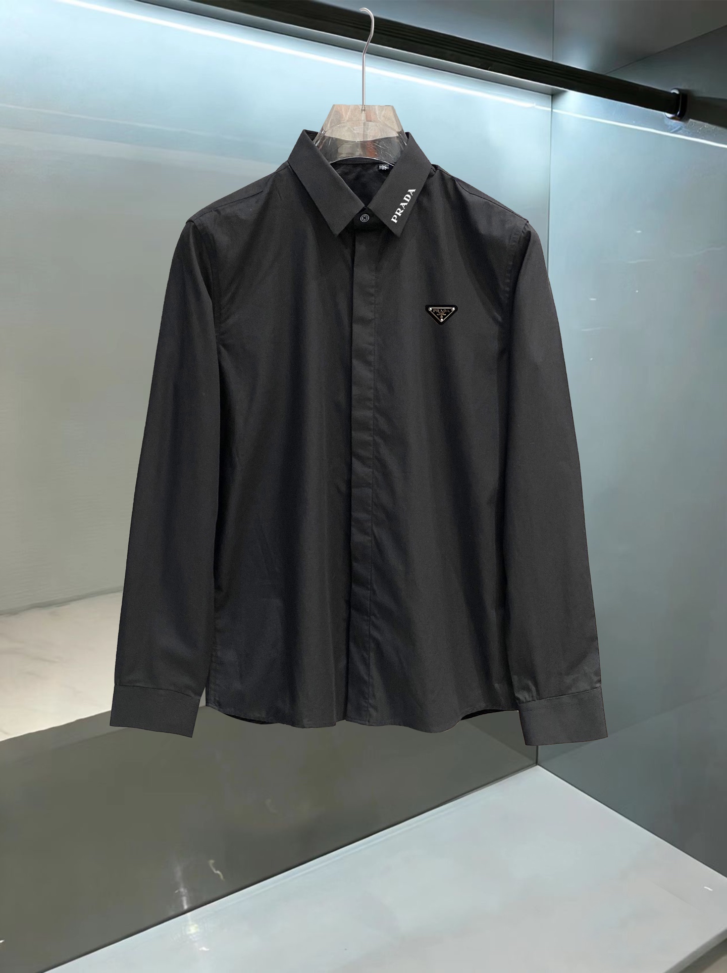 Cheap New Arrivals Prada Shirts For Men in 217245, $60 USD- [IB217245] - Replica Proda Long-Sleeved Polo Shirts for Men