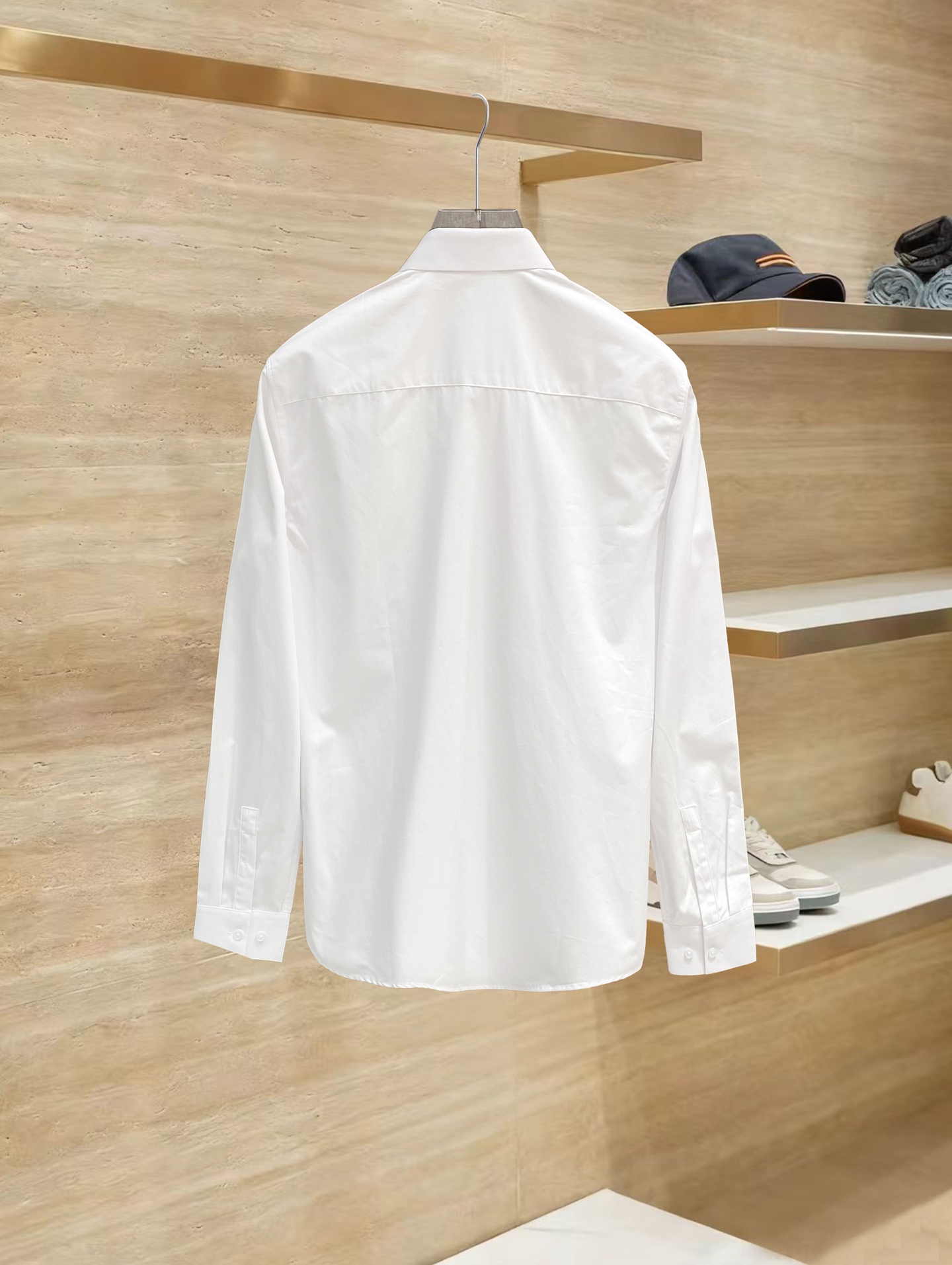 Cheap New Arrivals Prada Shirts For Men in 217246, $60 USD- [IB217246] - Replica Proda Long-Sleeved Polo Shirts for Men