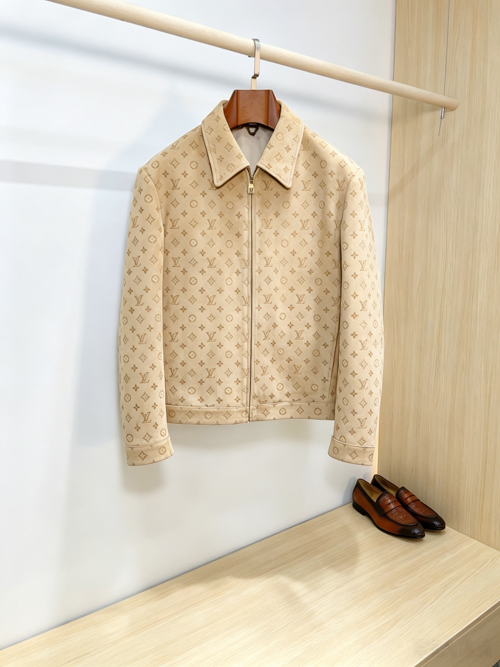 Cheap New Arrivals Louis Vuitton Top quality Leather Jackets For Men in 217461, $450 USD- [IB217461] - Replica Louis Vuitton Thick Jackets For Men