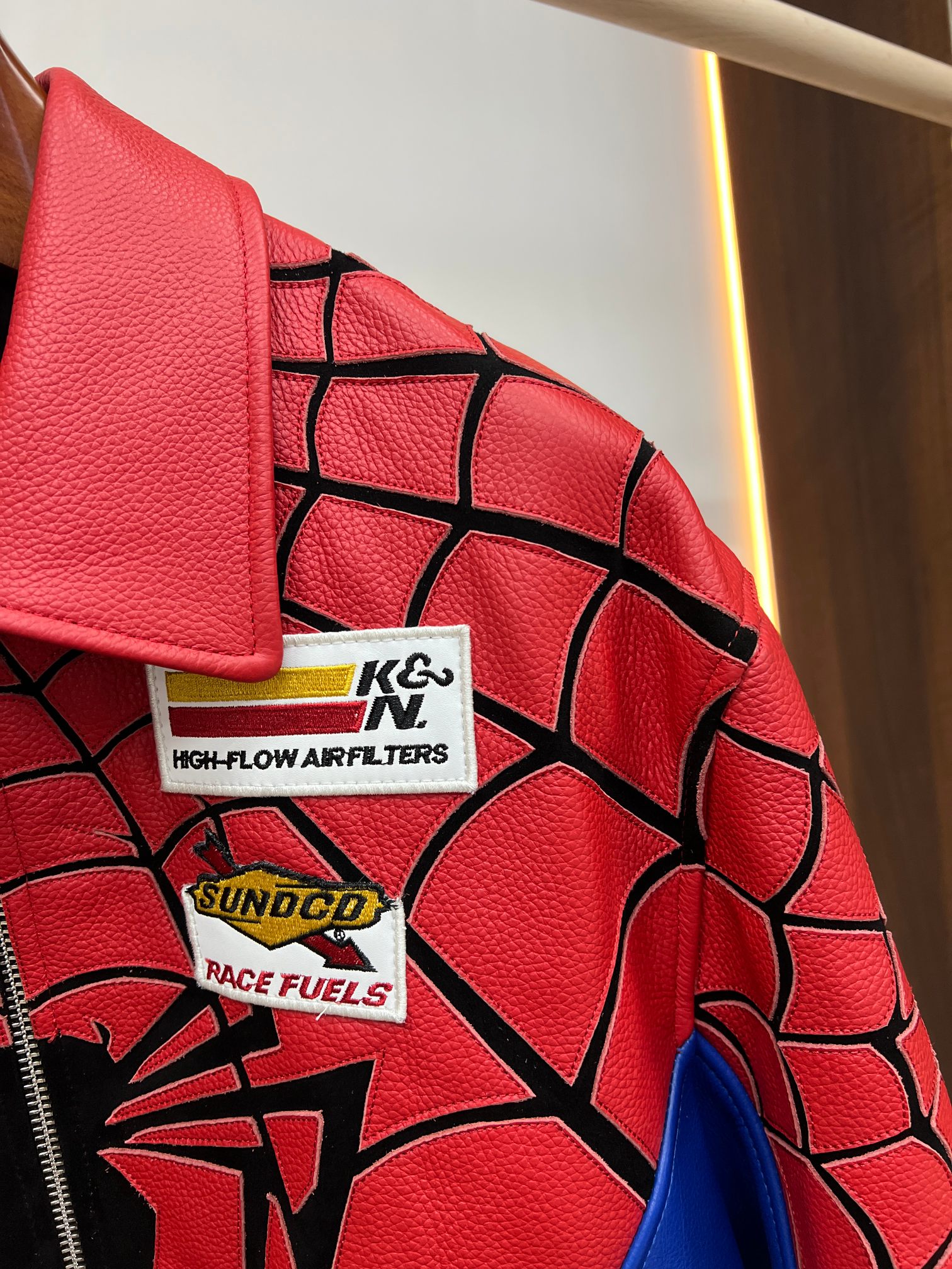 Cheap New Arrivals Vanson × Supreme Top quality Leather Jackets For Men in 217494, $480 USD- [IB217494] - Replica Louis Vuitton Thick Jackets For Men