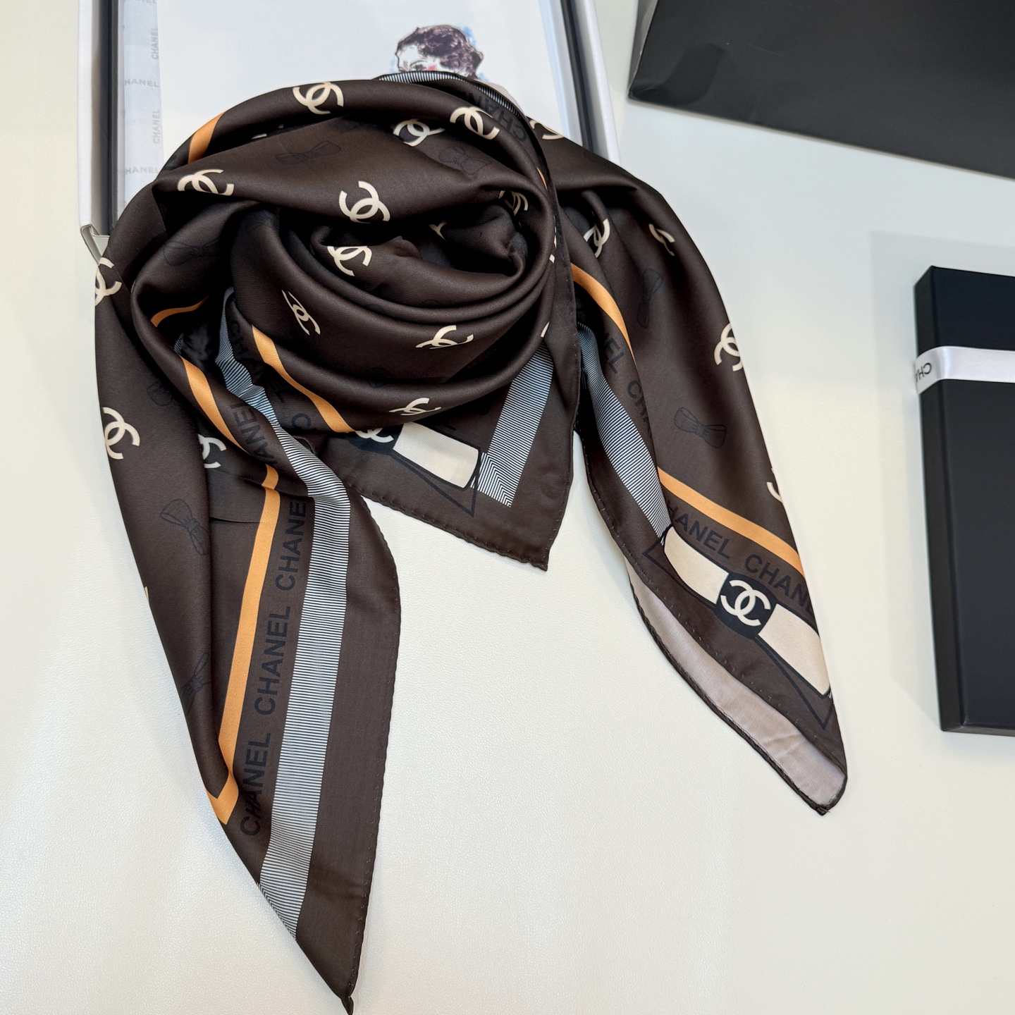 Cheap New  Chanel high-quality scarf in 217643, $50 USD- [IB217643] - Replica Chanel Scarf
