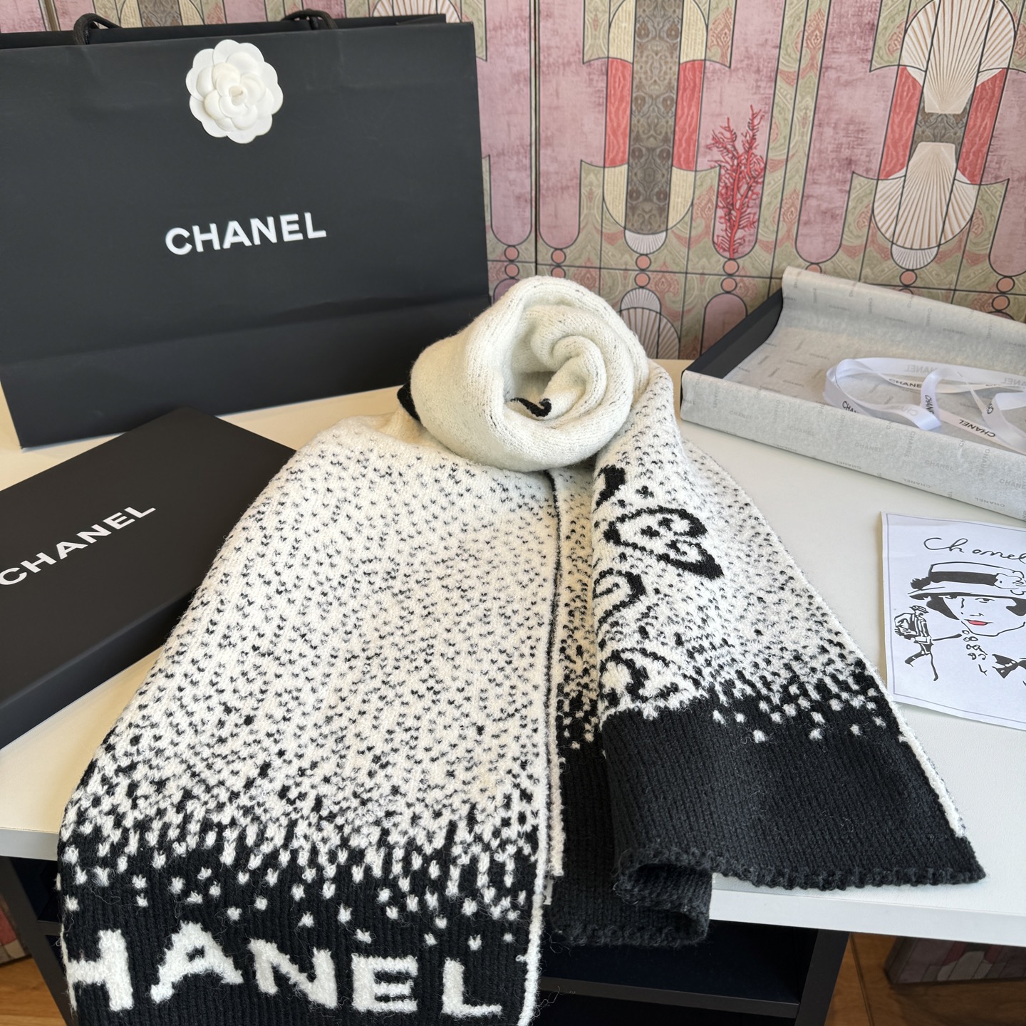 Cheap New  Chanel high-quality scarf in 217646, $50 USD- [IB217646] - Replica Chanel Scarf