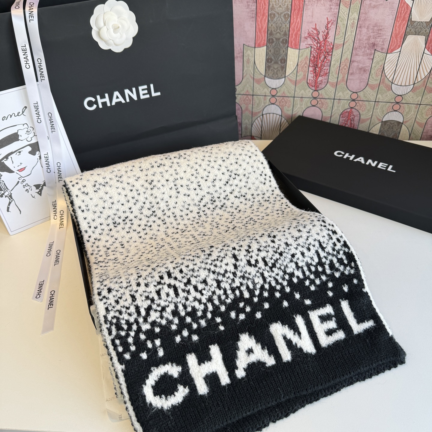 Cheap New  Chanel high-quality scarf in 217646, $50 USD- [IB217646] - Replica Chanel Scarf