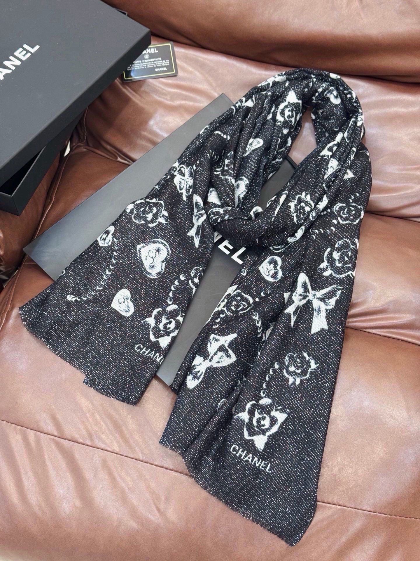 Cheap New  Chanel high-quality scarf in 217651, $55 USD- [IB217651] - Replica Chanel Scarf