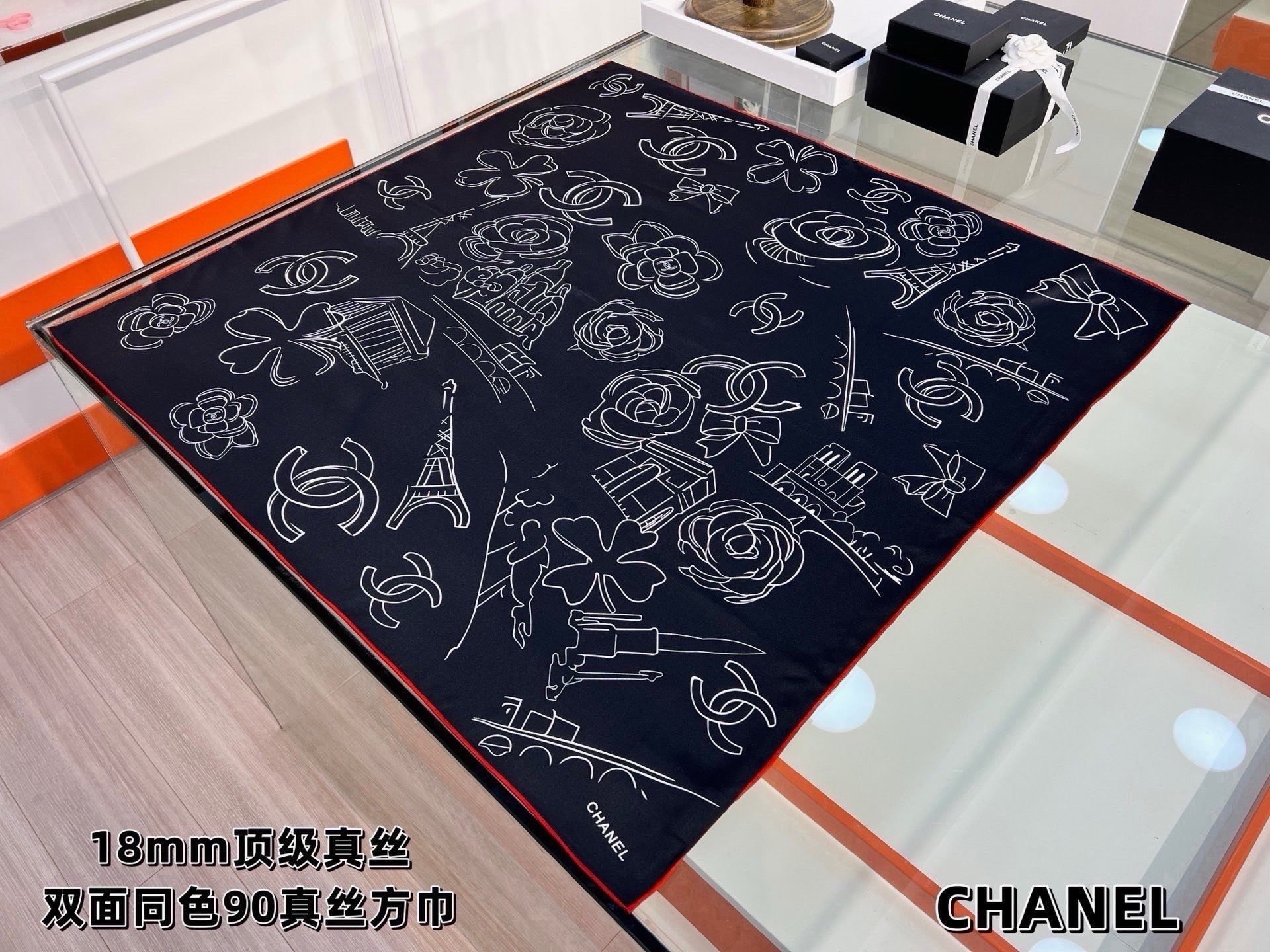 Cheap New  Chanel high-quality scarf in 217654, $55 USD- [IB217654] - Replica Chanel Scarf