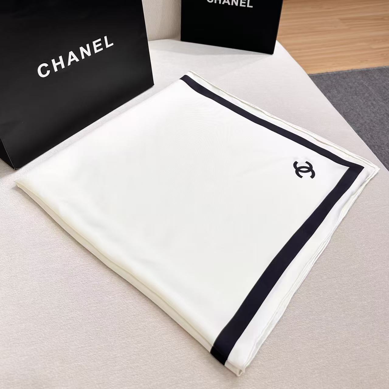 Cheap New  Chanel high-quality scarf in 217658, $55 USD- [IB217658] - Replica Chanel Scarf
