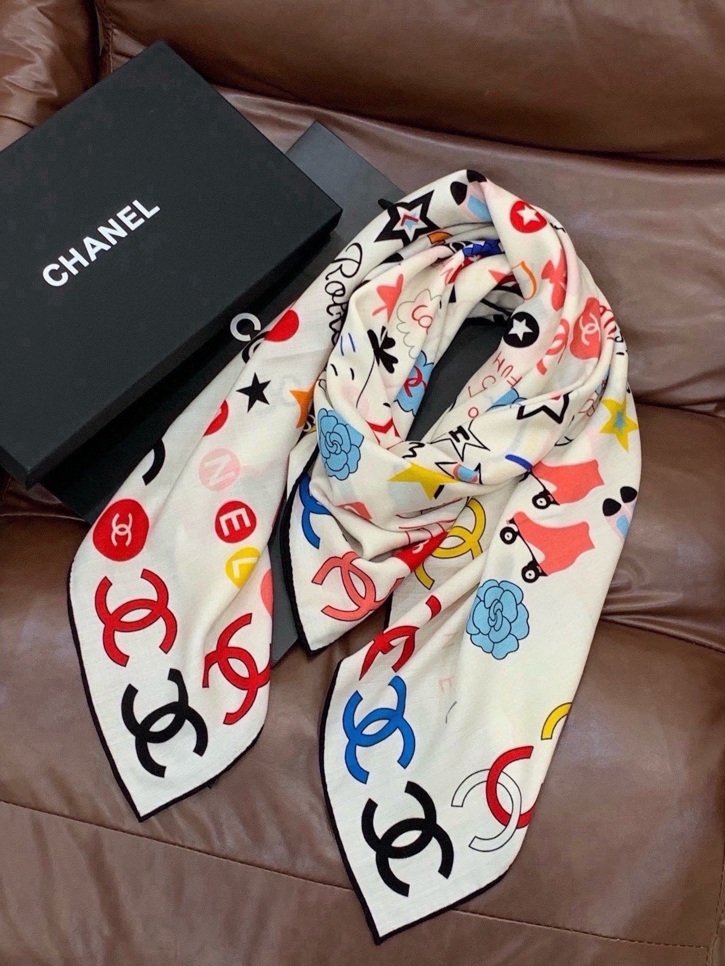 Cheap New  Chanel high-quality scarf in 217659, $55 USD- [IB217659] - Replica Chanel Scarf