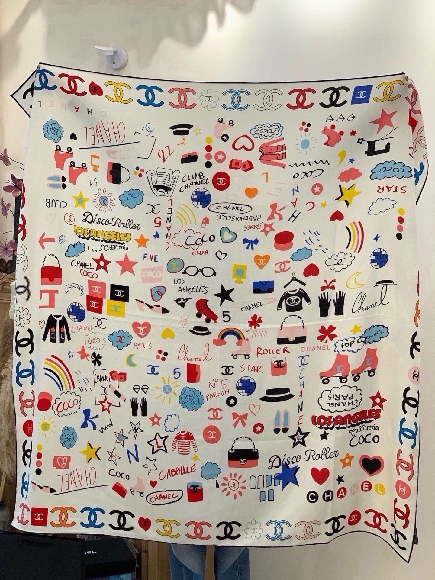 Cheap New  Chanel high-quality scarf in 217659, $55 USD- [IB217659] - Replica Chanel Scarf