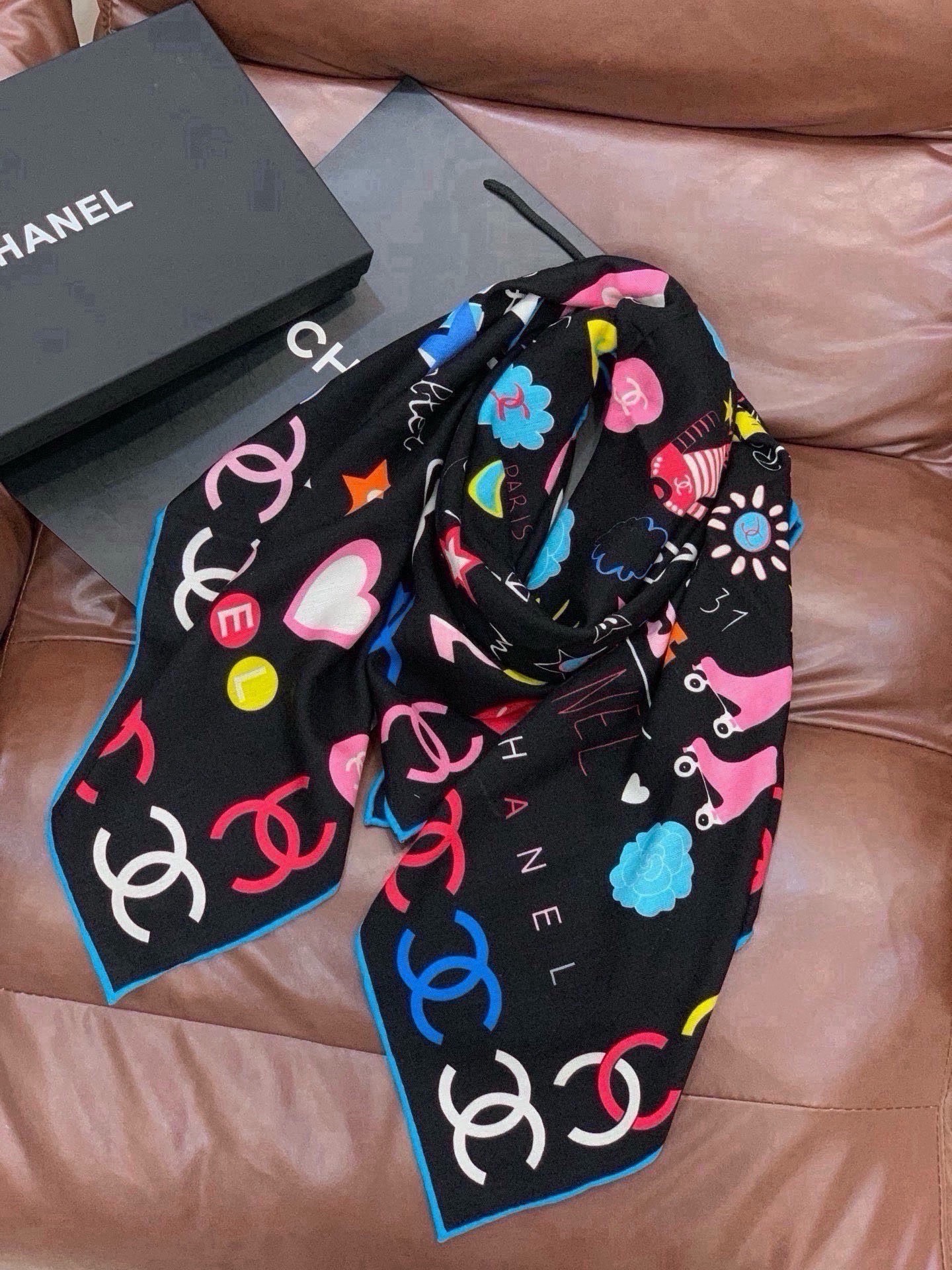 Cheap New  Chanel high-quality scarf in 217660, $55 USD- [IB217660] - Replica Chanel Scarf