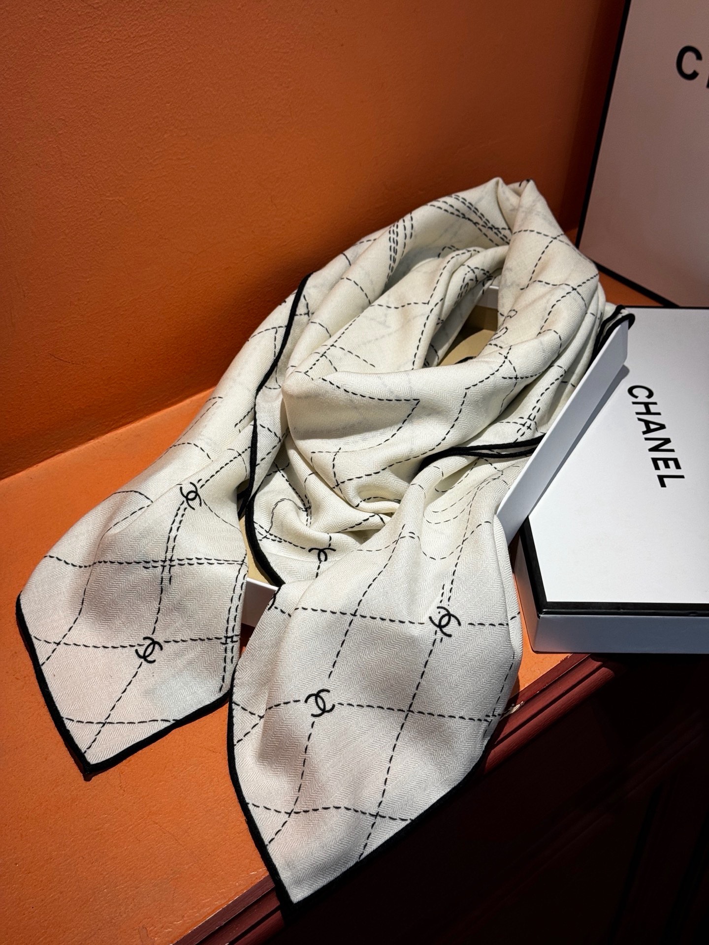 Cheap New  Chanel high-quality scarf in 217662, $55 USD- [IB217662] - Replica Chanel Scarf
