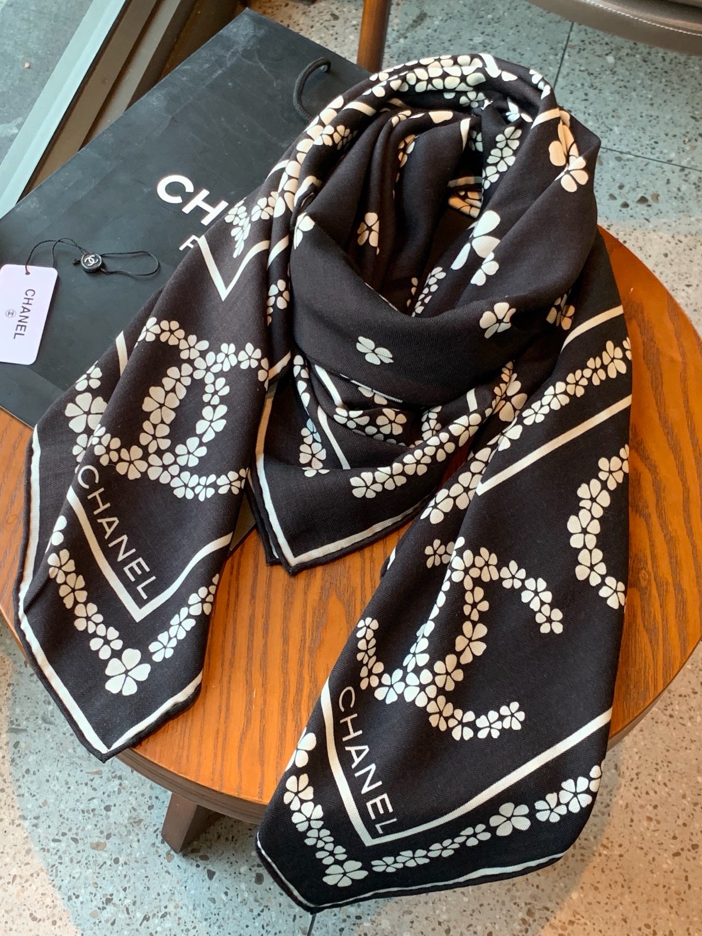 Cheap New  Chanel high-quality scarf in 217666, $55 USD- [IB217666] - Replica Chanel Scarf