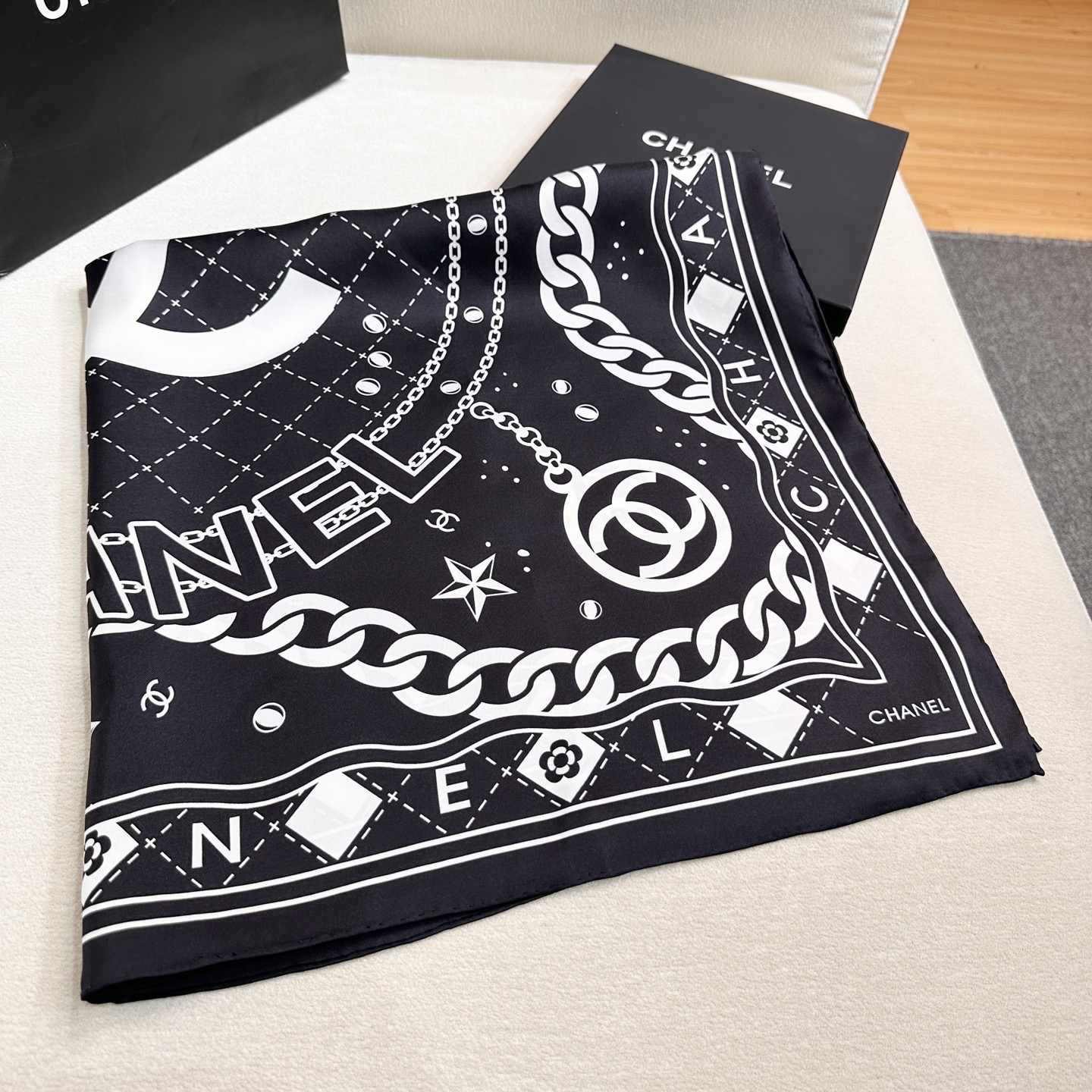Cheap New  Chanel high-quality scarf in 217674, $55 USD- [IB217674] - Replica Chanel Scarf