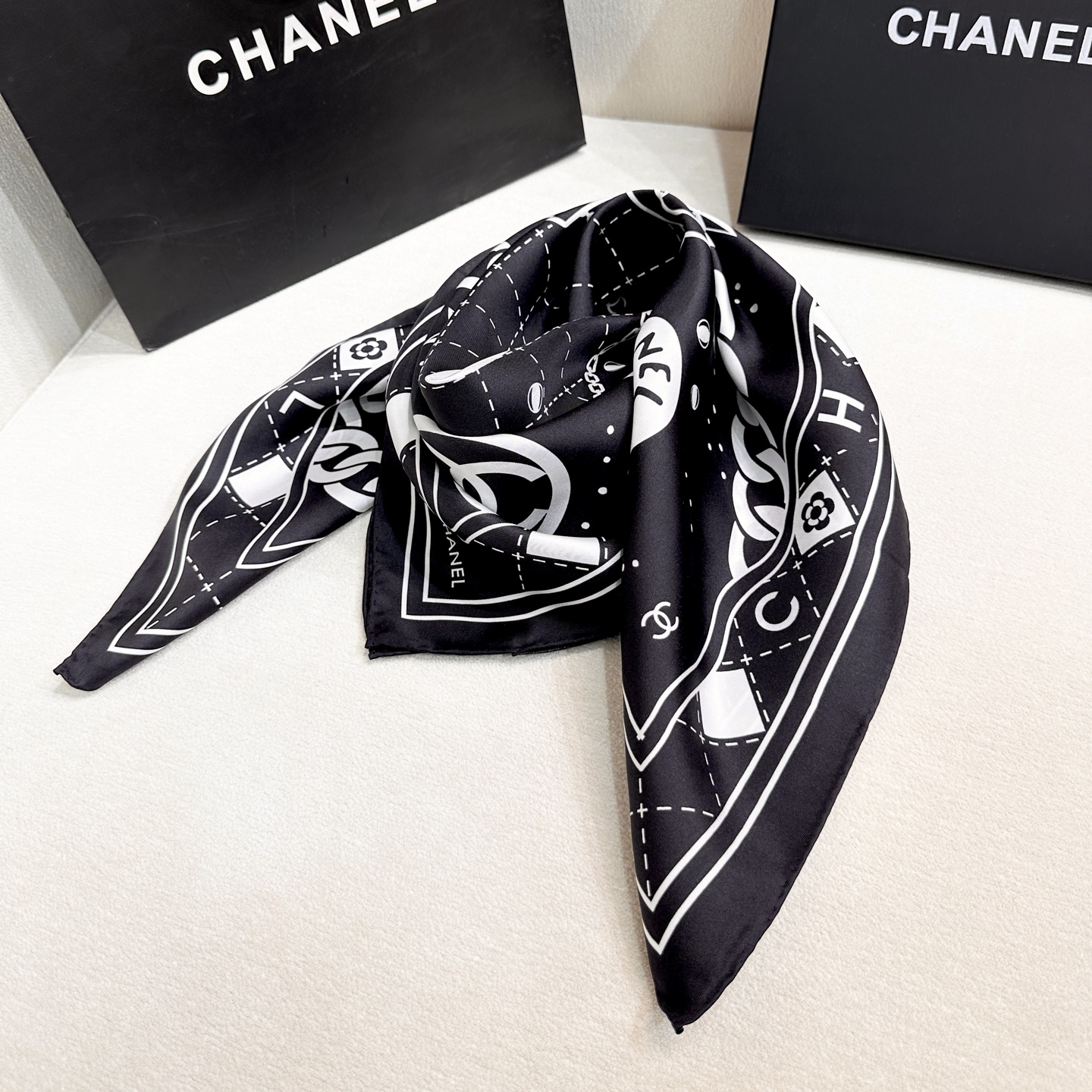 Cheap New  Chanel high-quality scarf in 217674, $55 USD- [IB217674] - Replica Chanel Scarf
