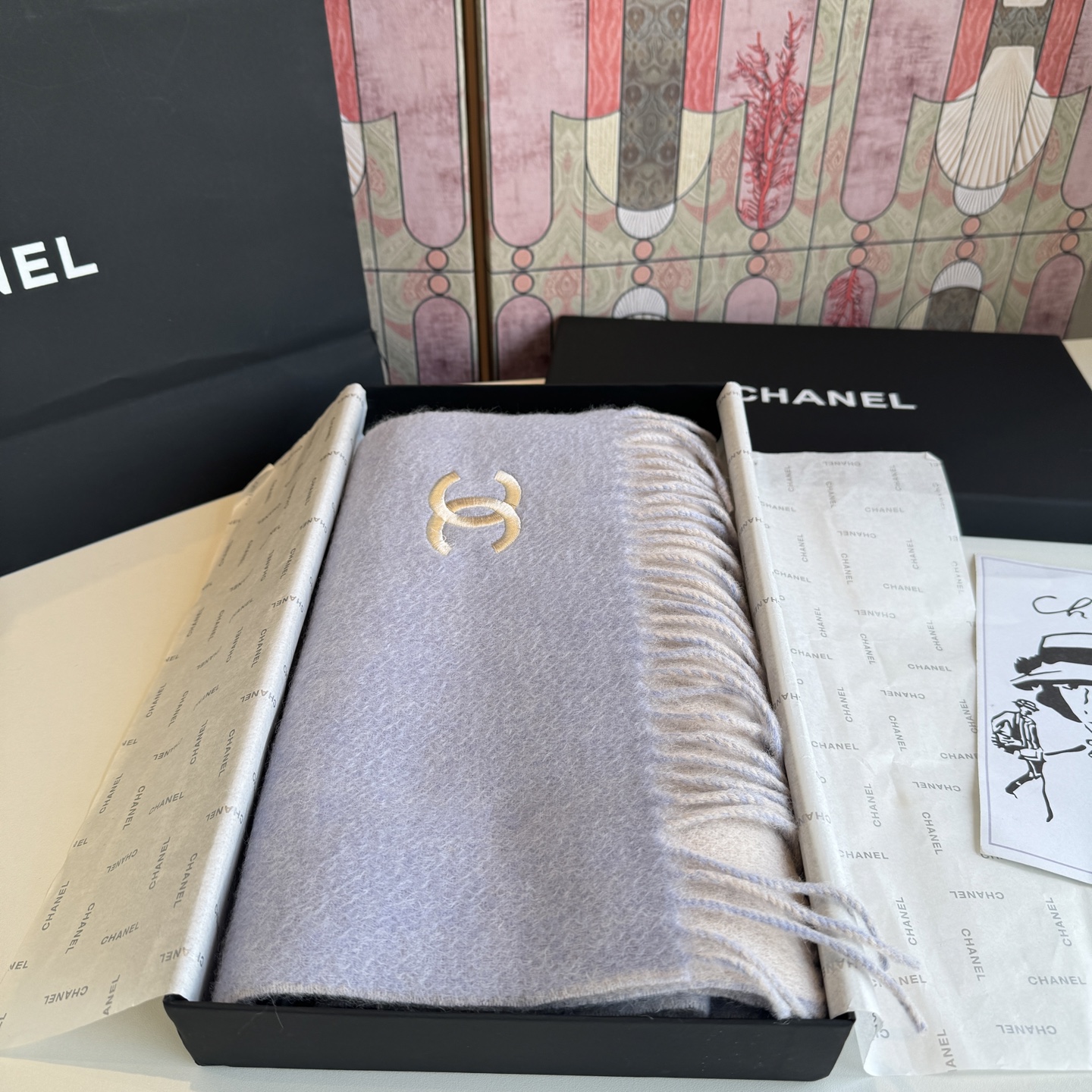 Cheap New  Chanel high-quality scarf in 217675, $55 USD- [IB217675] - Replica Chanel Scarf