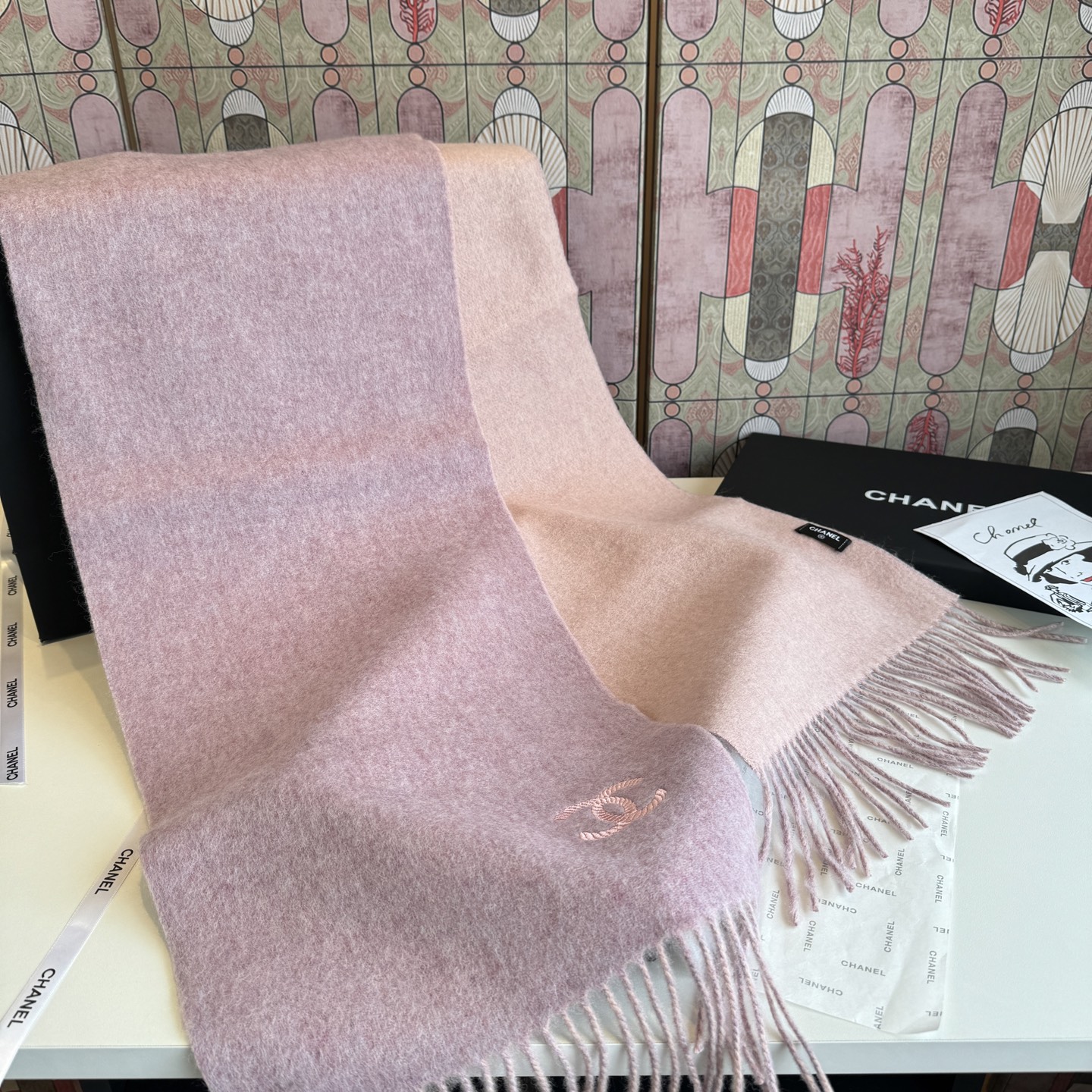 Cheap New  Chanel high-quality scarf in 217677, $55 USD- [IB217677] - Replica Chanel Scarf