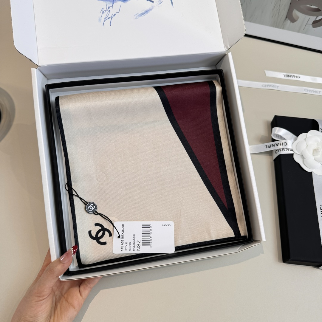 Cheap New  Chanel high-quality scarf in 217681, $50 USD- [IB217681] - Replica Chanel Scarf