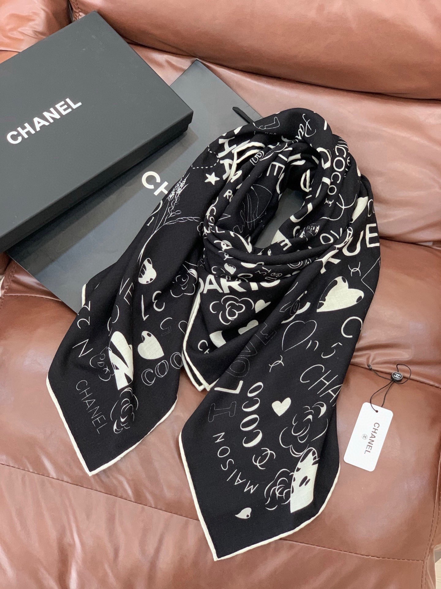 Cheap New  Chanel high-quality scarf in 217687, $55 USD- [IB217687] - Replica Chanel Scarf