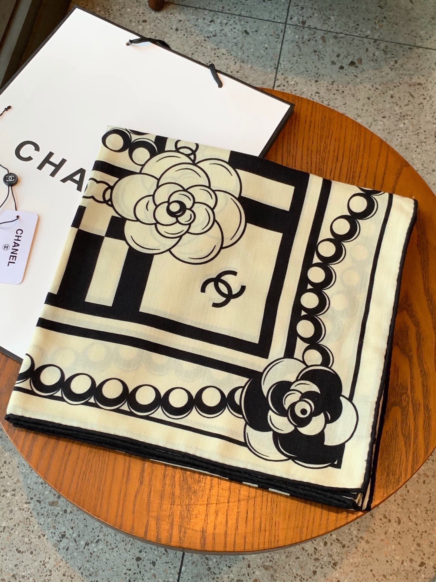Cheap New  Chanel high-quality scarf in 217689, $55 USD- [IB217689] - Replica Chanel Scarf