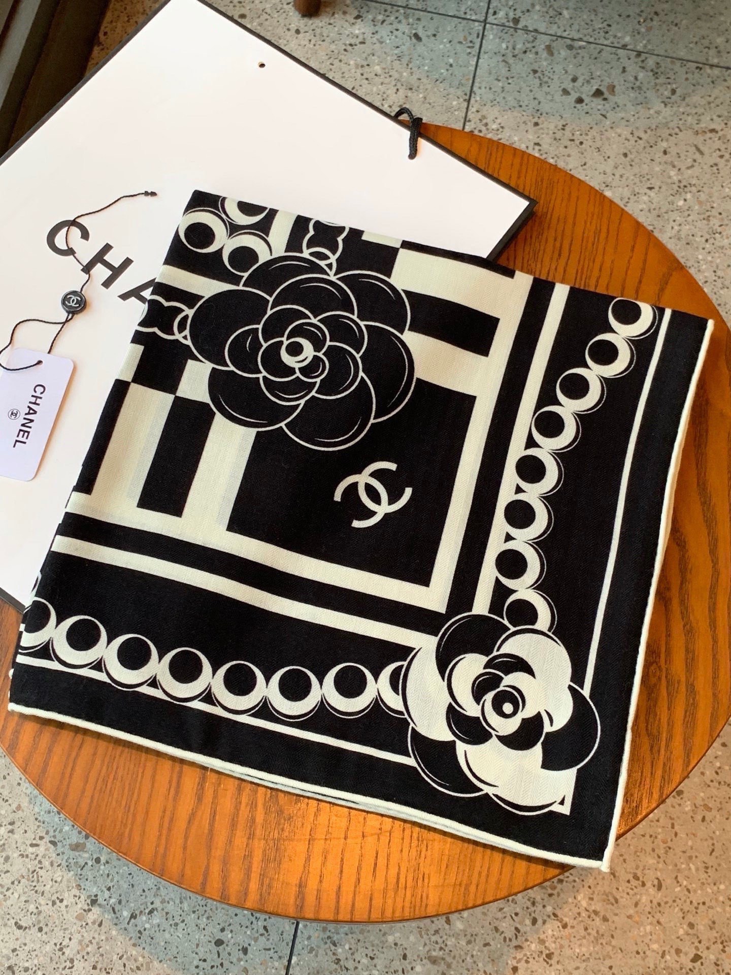 Cheap New  Chanel high-quality scarf in 217690, $55 USD- [IB217690] - Replica Chanel Scarf