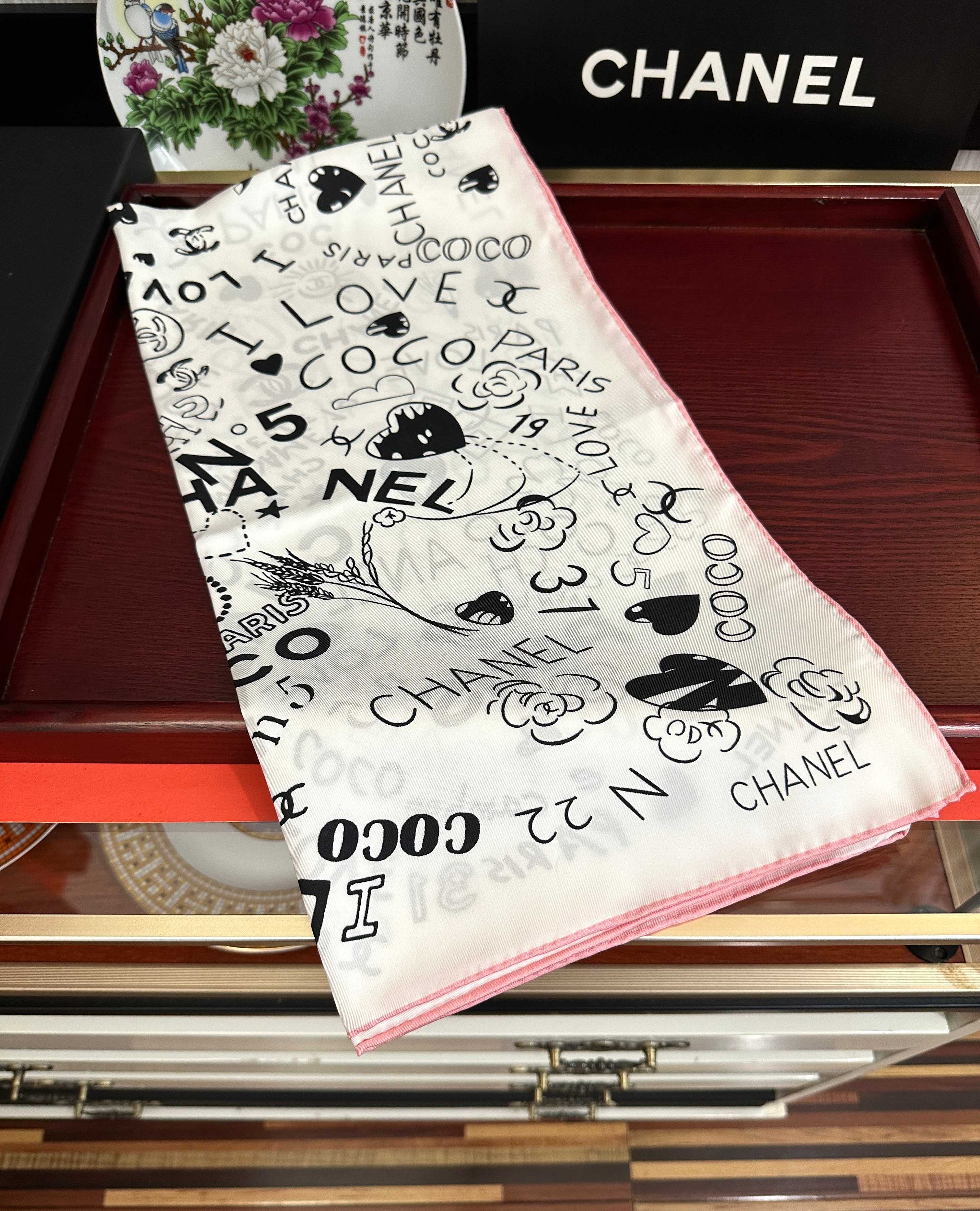 Cheap New  Chanel high-quality scarf in 217692, $55 USD- [IB217692] - Replica Chanel Scarf