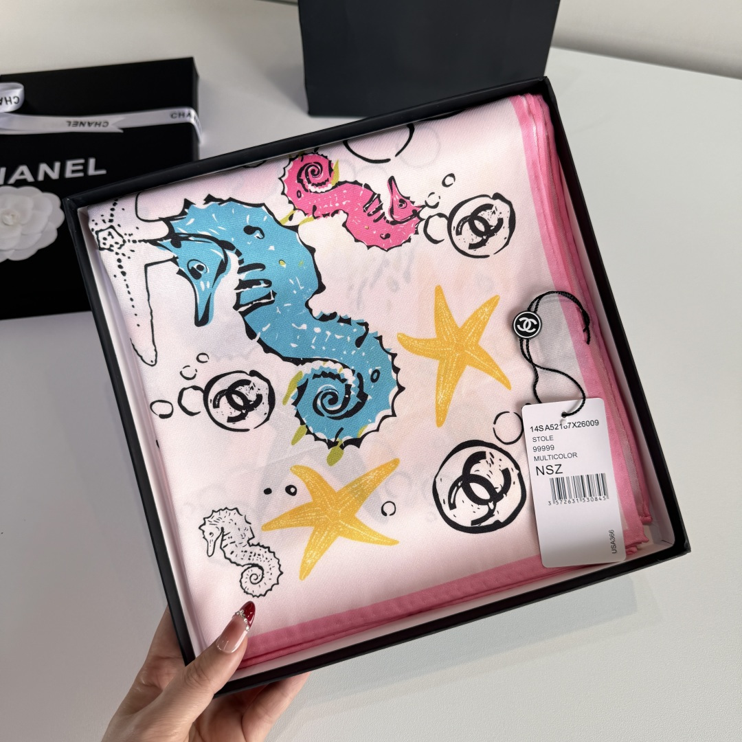 Cheap New  Chanel high-quality scarf in 217693, $55 USD- [IB217693] - Replica Chanel Scarf