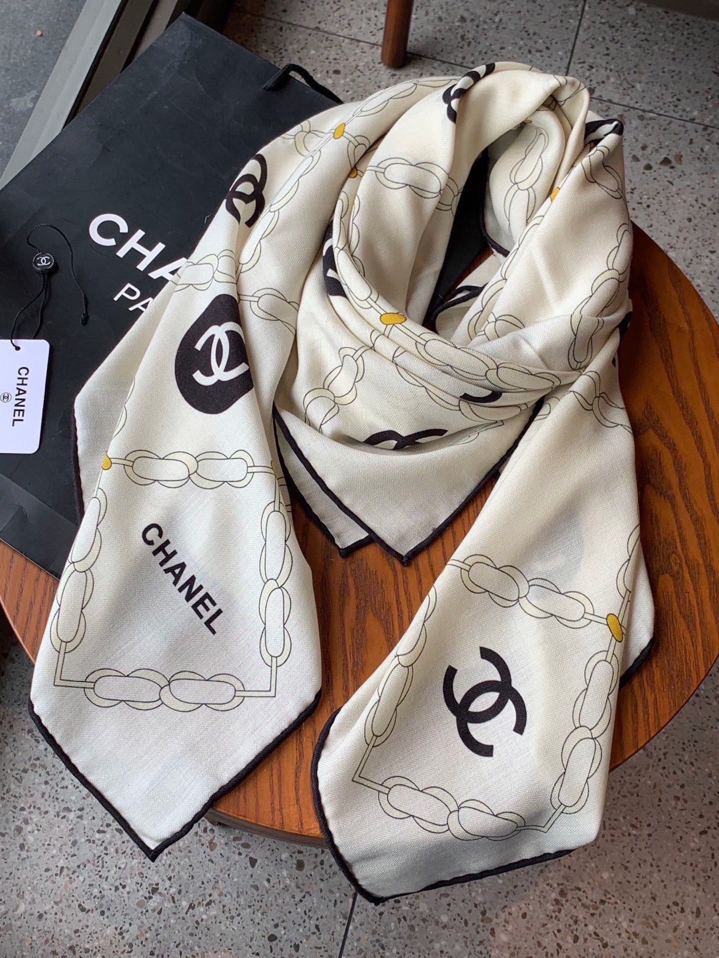 Cheap New  Chanel high-quality scarf in 217704, $55 USD- [IB217704] - Replica Chanel Scarf