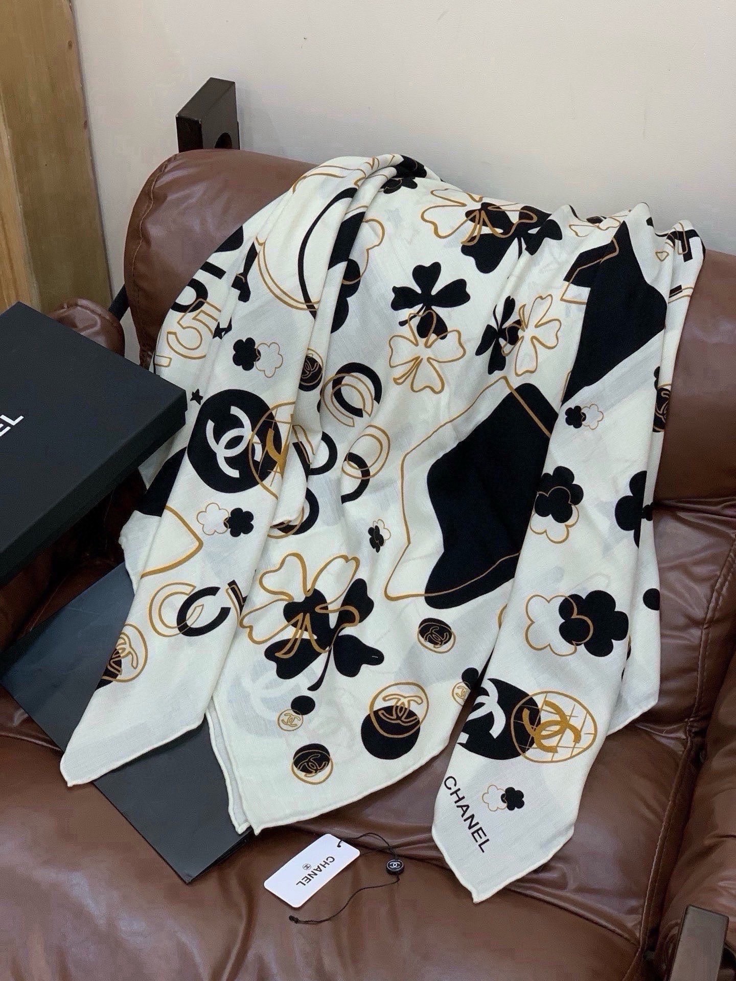 Cheap New  Chanel high-quality scarf in 217711, $55 USD- [IB217711] - Replica Chanel Scarf