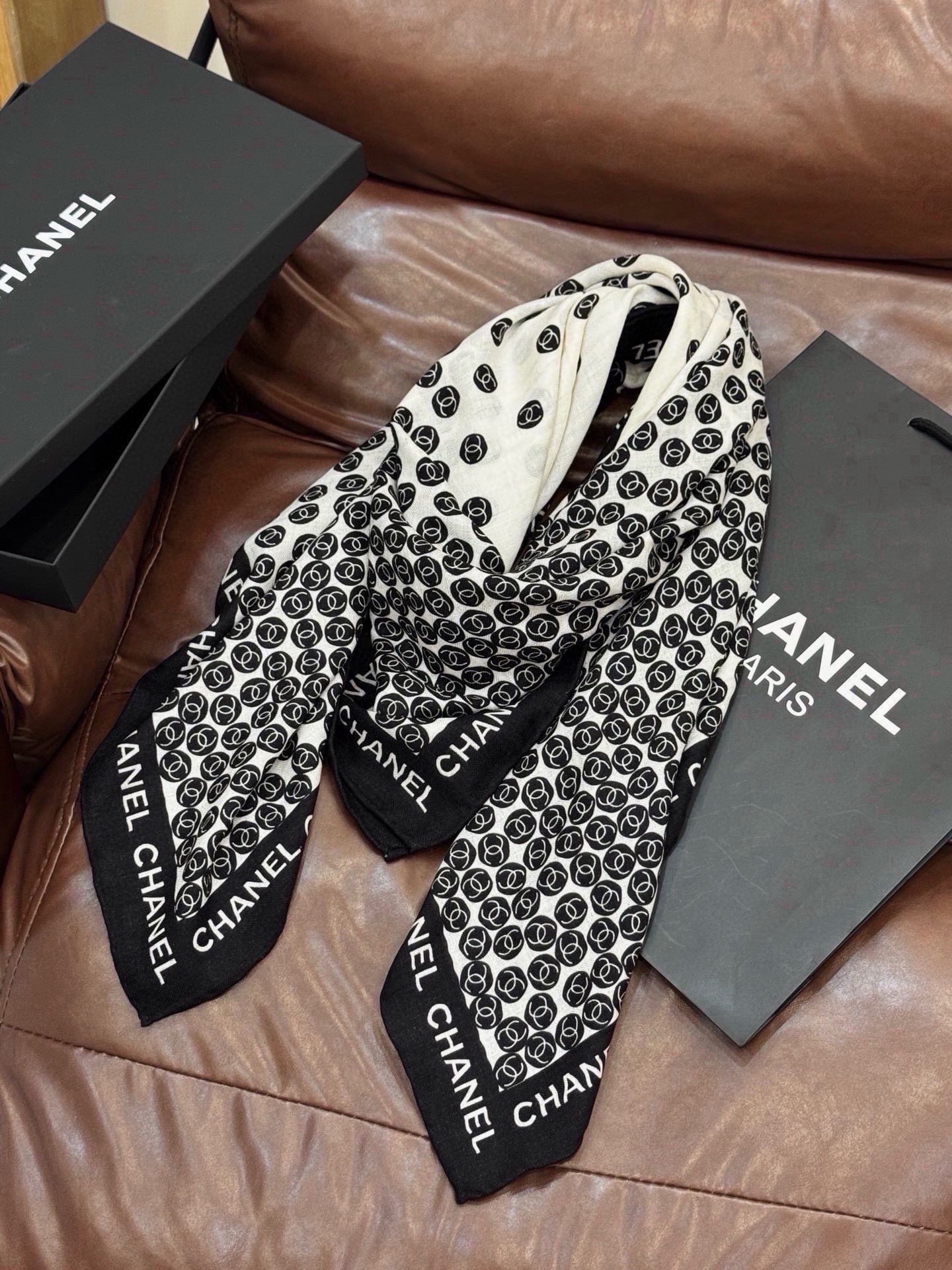 Cheap New  Chanel high-quality scarf in 217712, $55 USD- [IB217712] - Replica Chanel Scarf