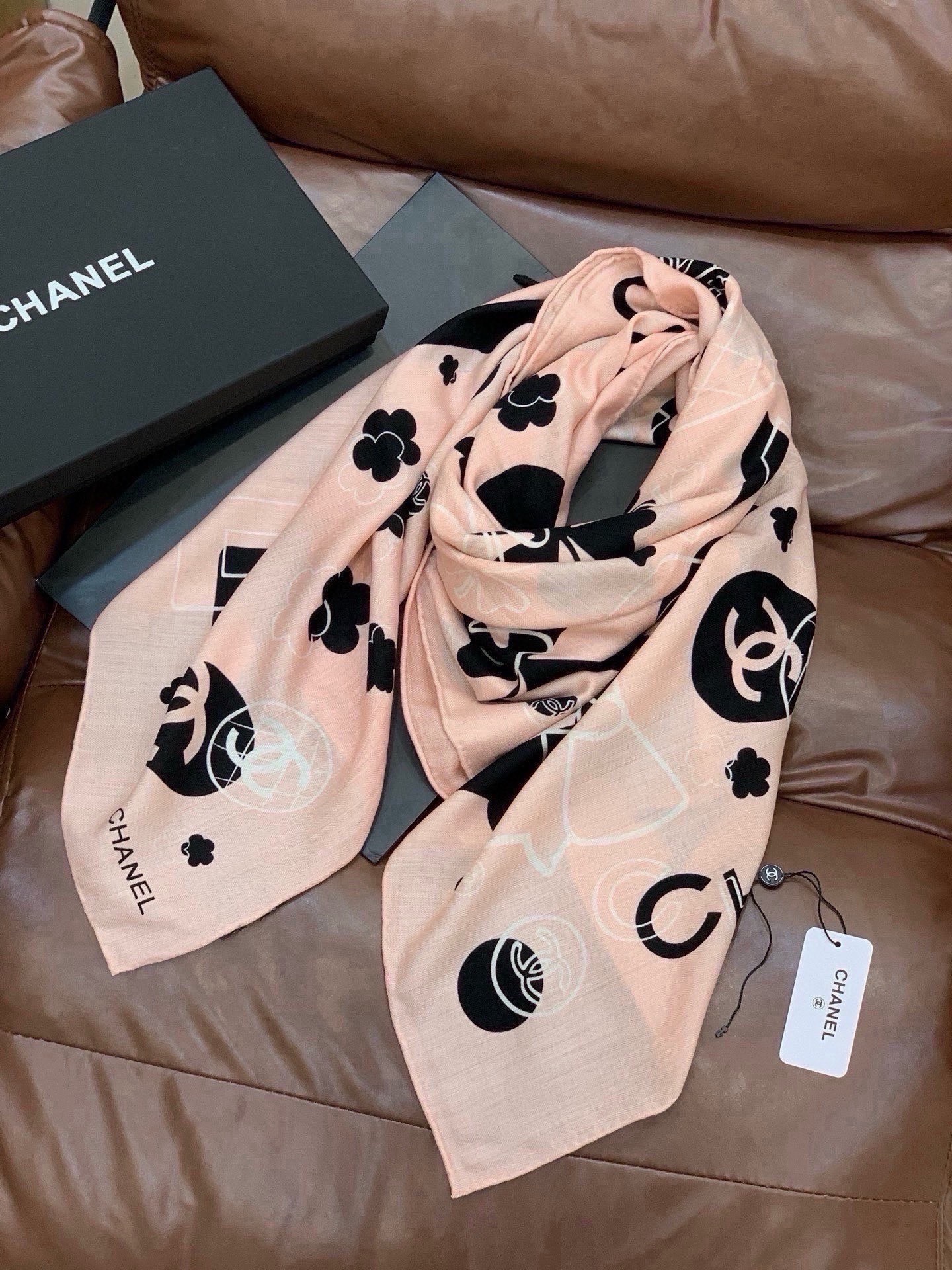 Cheap New  Chanel high-quality scarf in 217714, $55 USD- [IB217714] - Replica Chanel Scarf