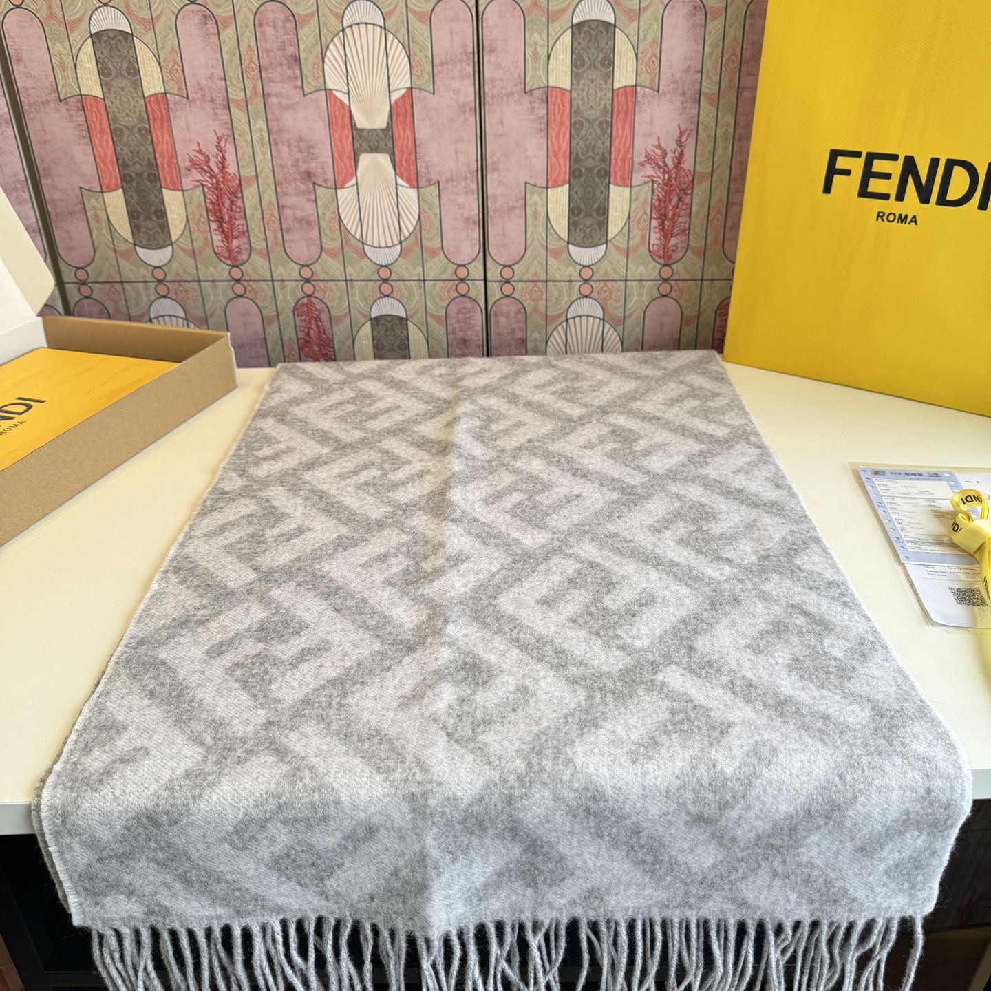 Cheap New  Fendi high-quality scarf in 217718, $50 USD- [IB217718] - Replica Fendi Cashmere Scarf