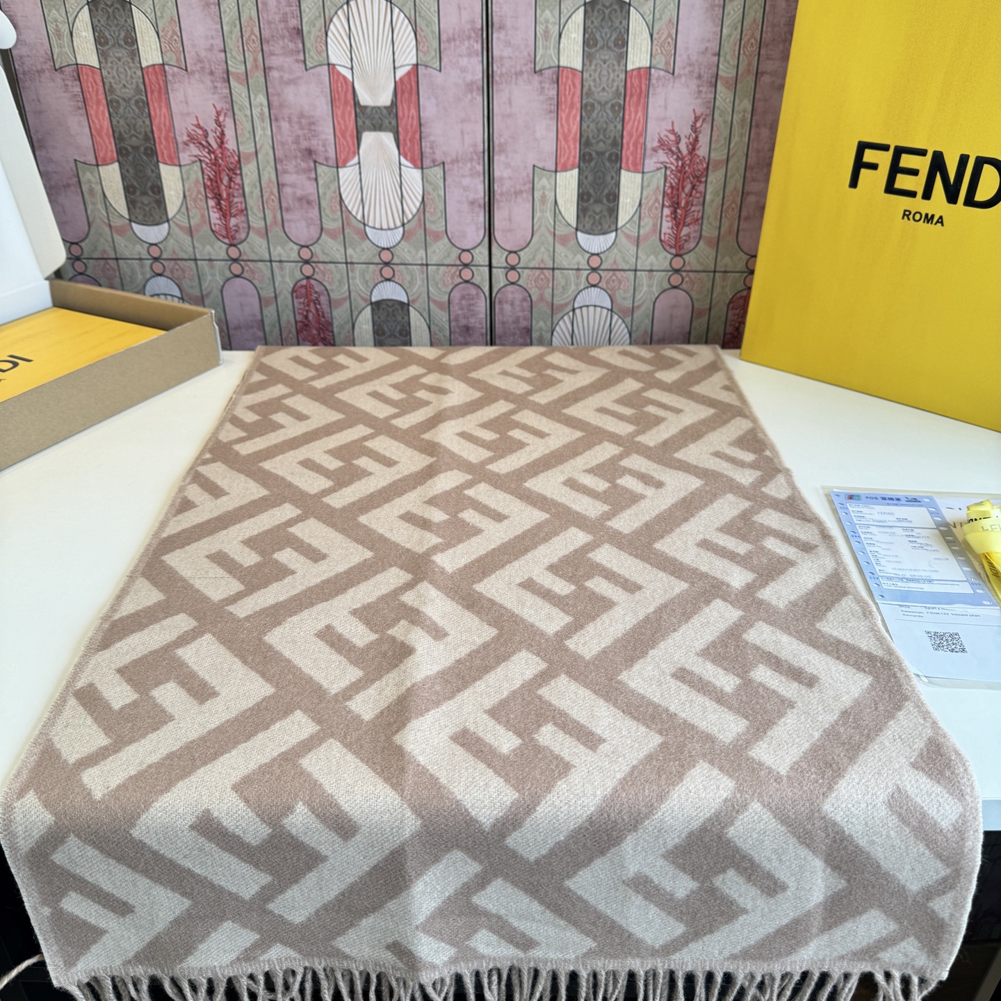 Cheap New  Fendi high-quality scarf in 217720, $50 USD- [IB217720] - Replica Fendi Cashmere Scarf