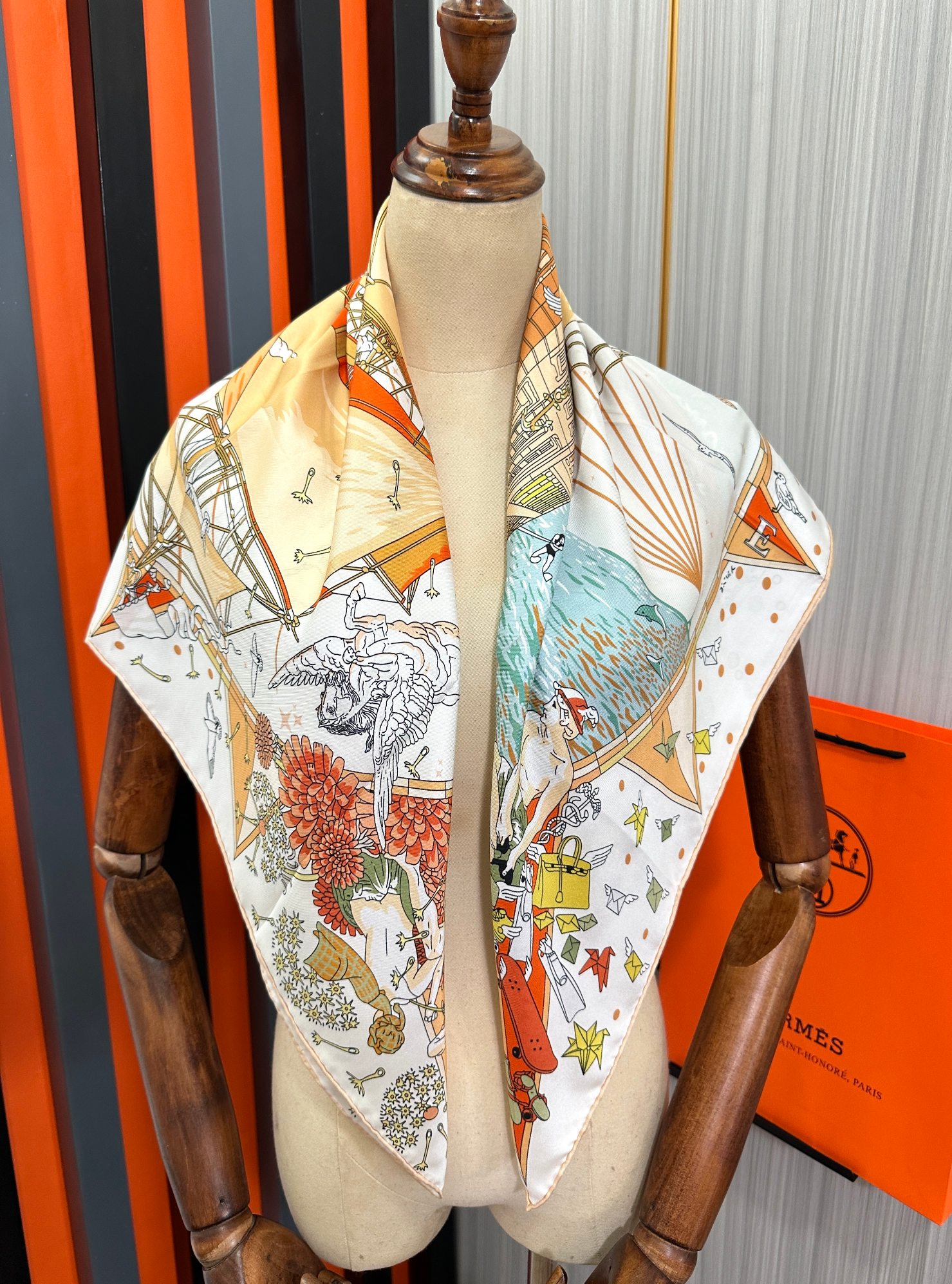 Cheap New Hermes high-quality scarf in 217732, $50 USD- [IB217732] - Replica Hermes Cashmere scarf