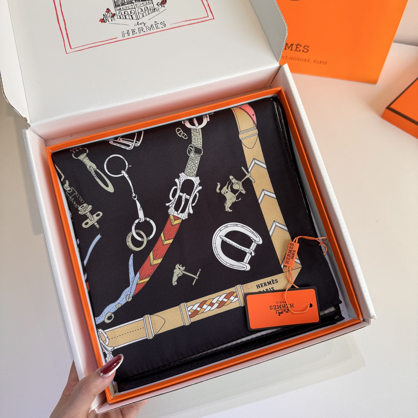 Cheap New Hermes high-quality scarf in 217739, $50 USD- [IB217739] - Replica Hermes Cashmere scarf
