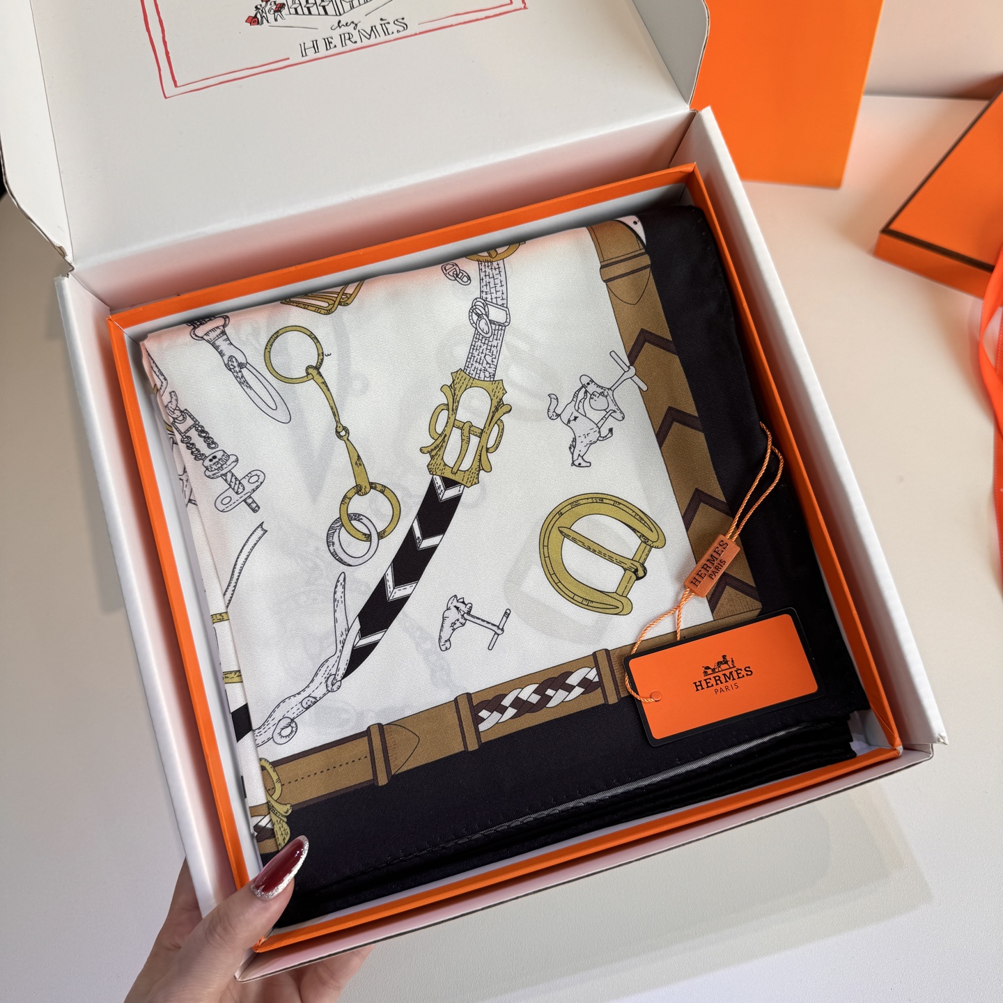 Cheap New Hermes high-quality scarf in 217740, $50 USD- [IB217740] - Replica Hermes Cashmere scarf