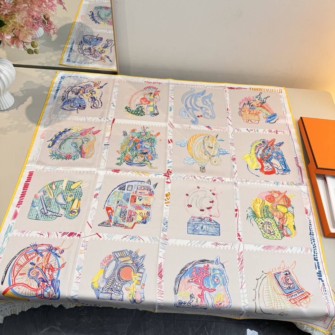 Cheap New Hermes high-quality scarf in 217741, $50 USD- [IB217741] - Replica Hermes Cashmere scarf