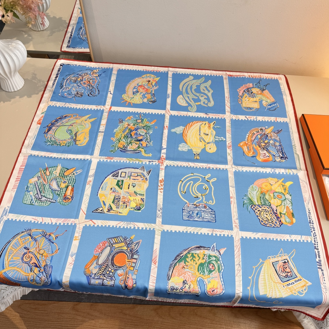 Cheap New Hermes high-quality scarf in 217742, $50 USD- [IB217742] - Replica Hermes Cashmere scarf
