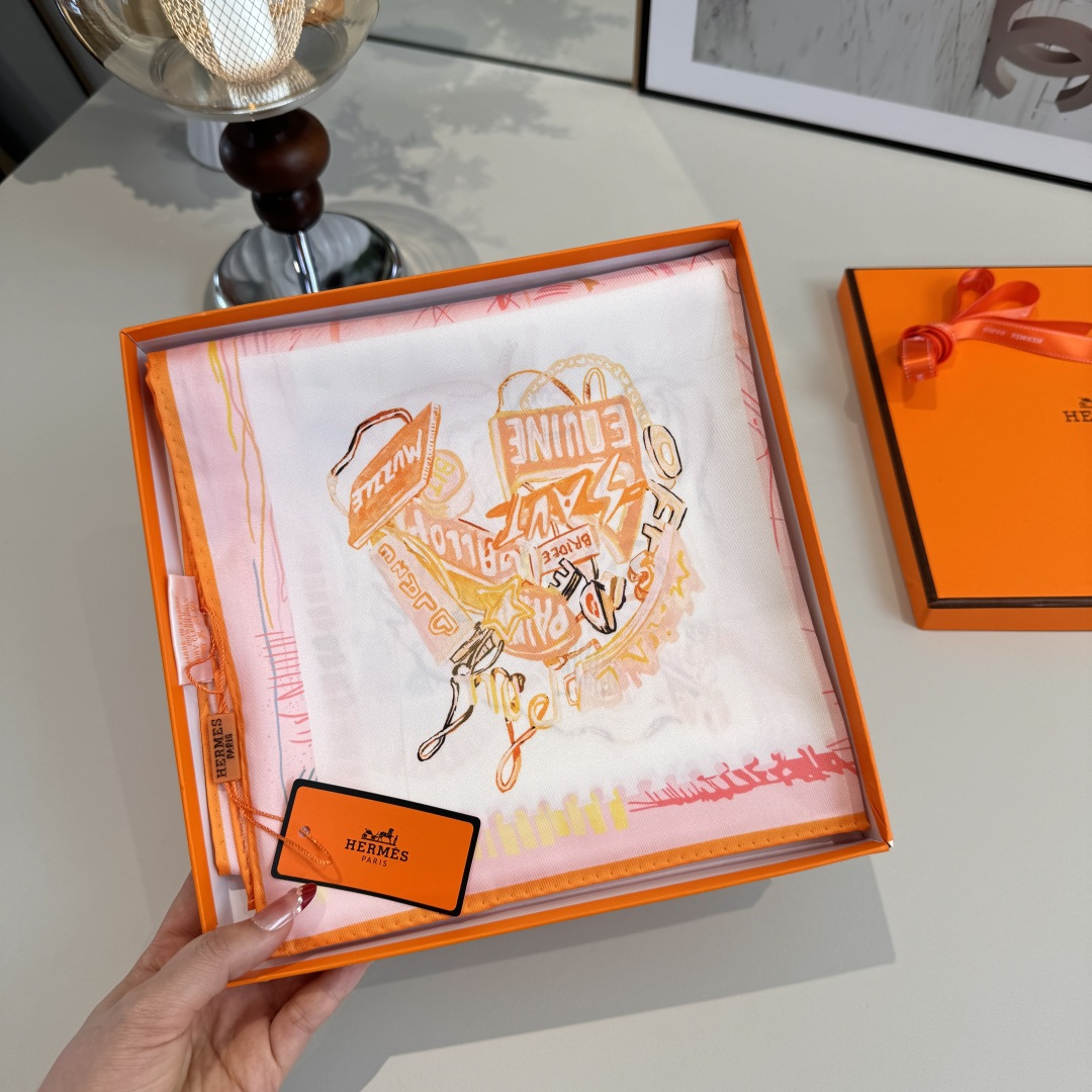 Cheap New Hermes high-quality scarf in 217744, $50 USD- [IB217744] - Replica Hermes Cashmere scarf