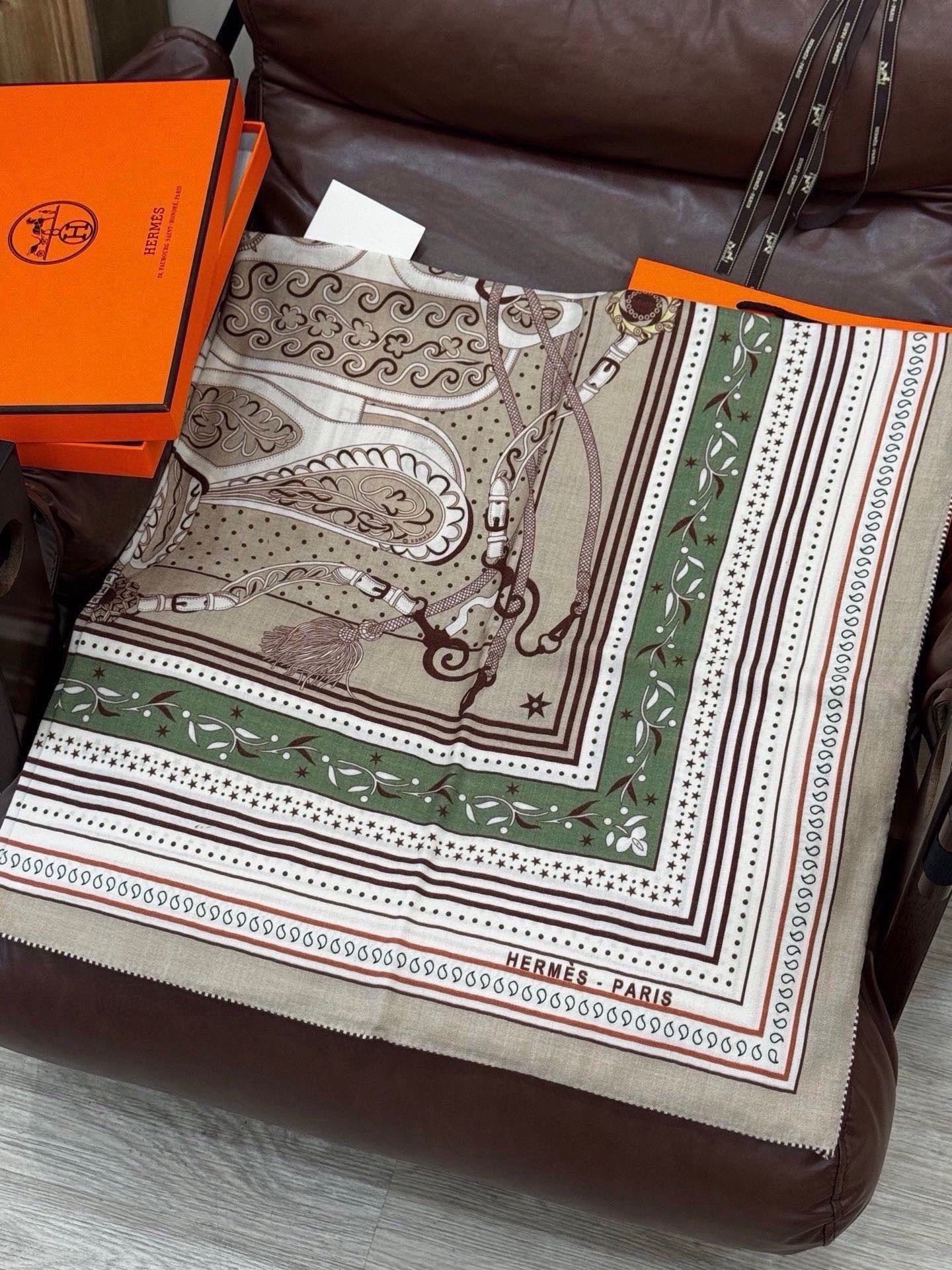 Cheap New Hermes high-quality scarf in 217747, $55 USD- [IB217747] - Replica Hermes Cashmere scarf