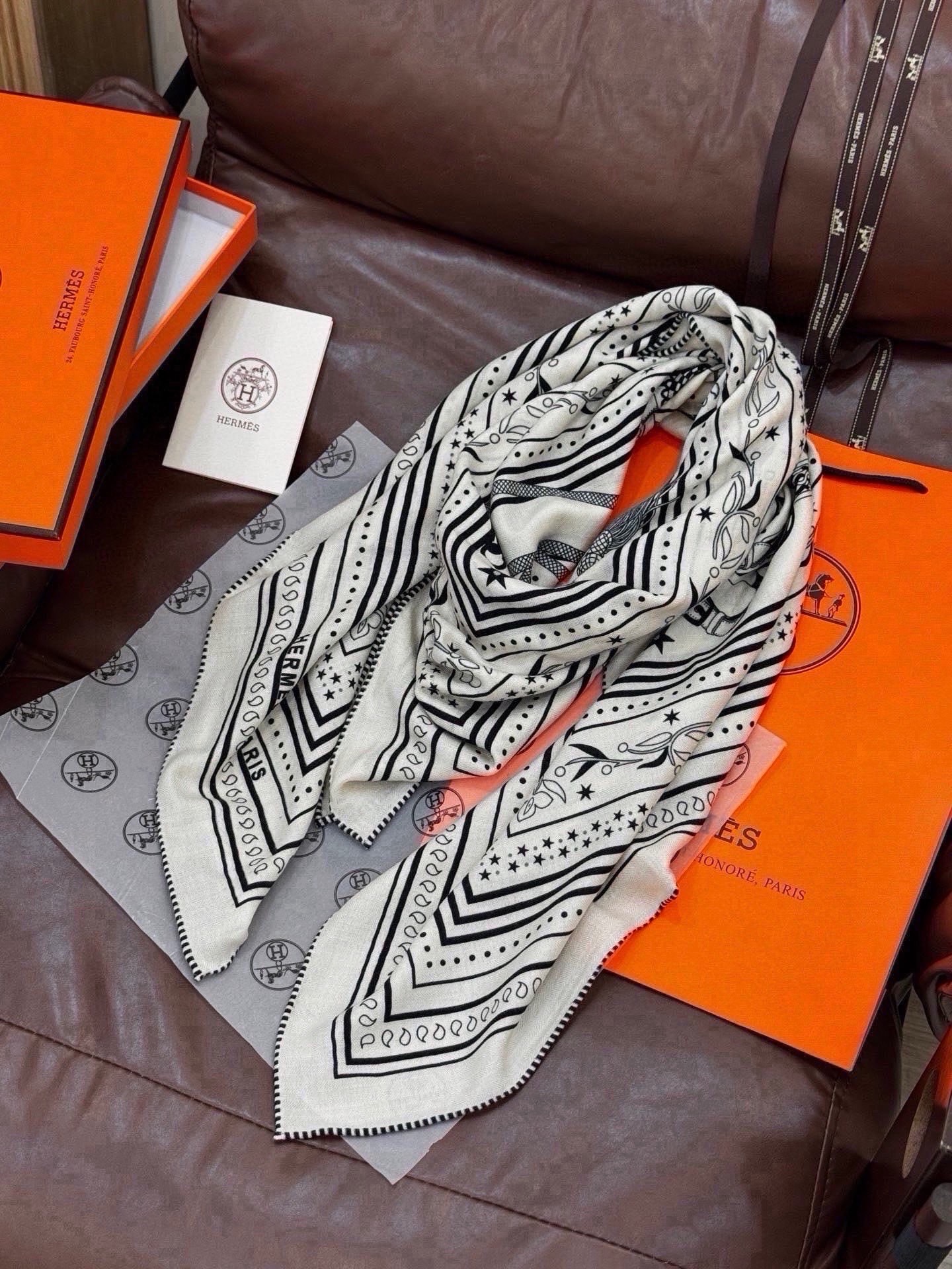 Cheap New Hermes high-quality scarf in 217748, $55 USD- [IB217748] - Replica Hermes Cashmere scarf