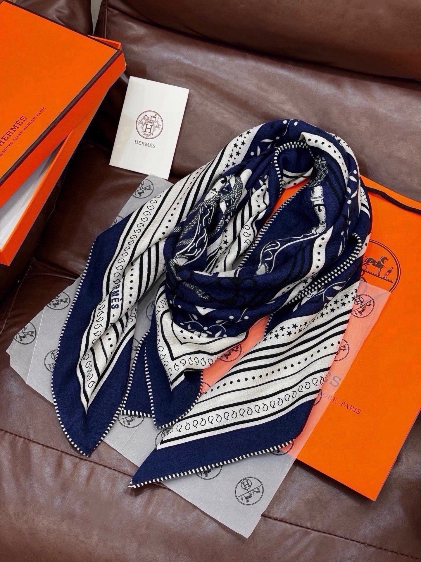 Cheap New Hermes high-quality scarf in 217749, $55 USD- [IB217749] - Replica Hermes Cashmere scarf