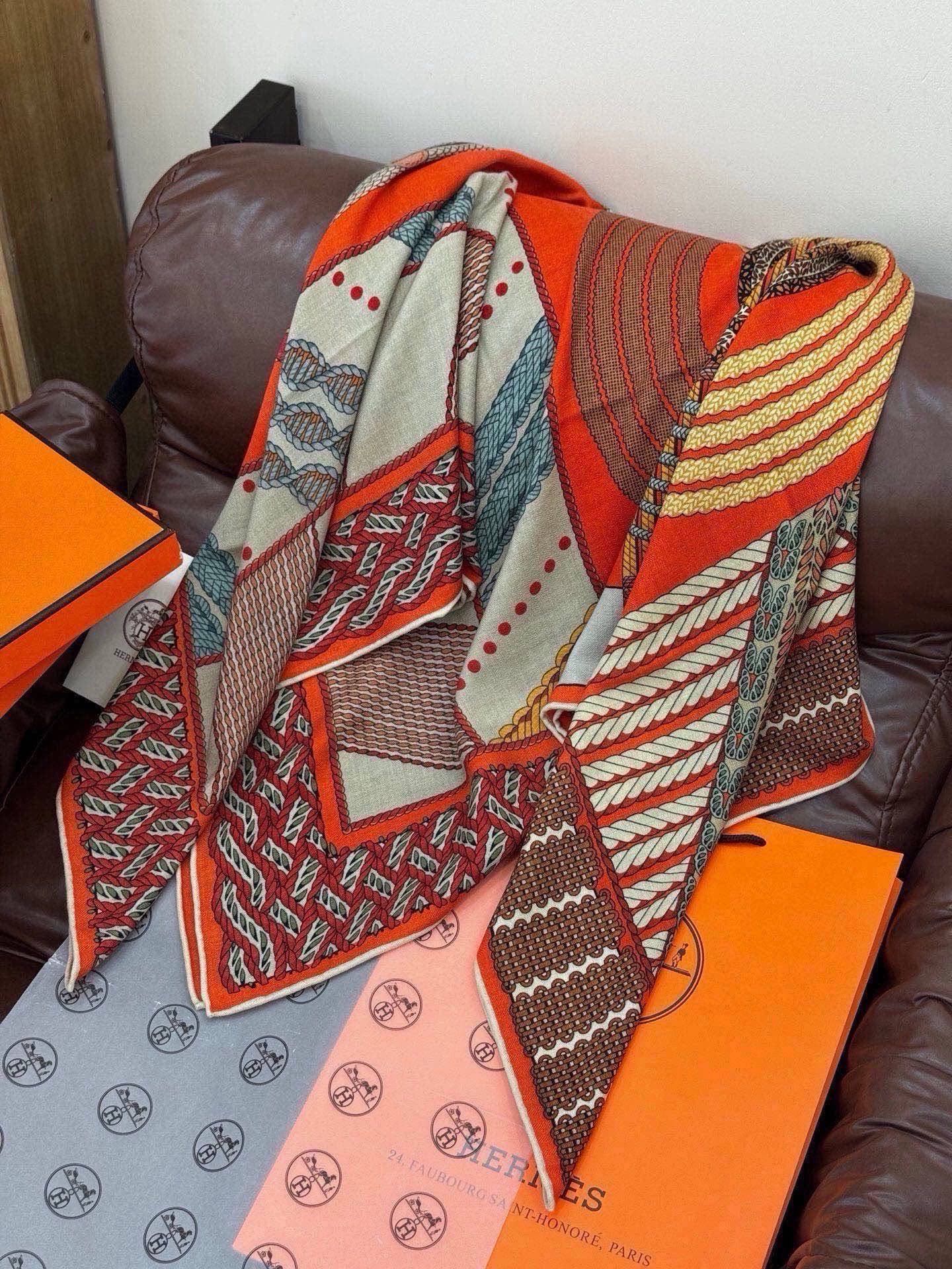 Cheap New Hermes high-quality scarf in 217751, $55 USD- [IB217751] - Replica Hermes Cashmere scarf