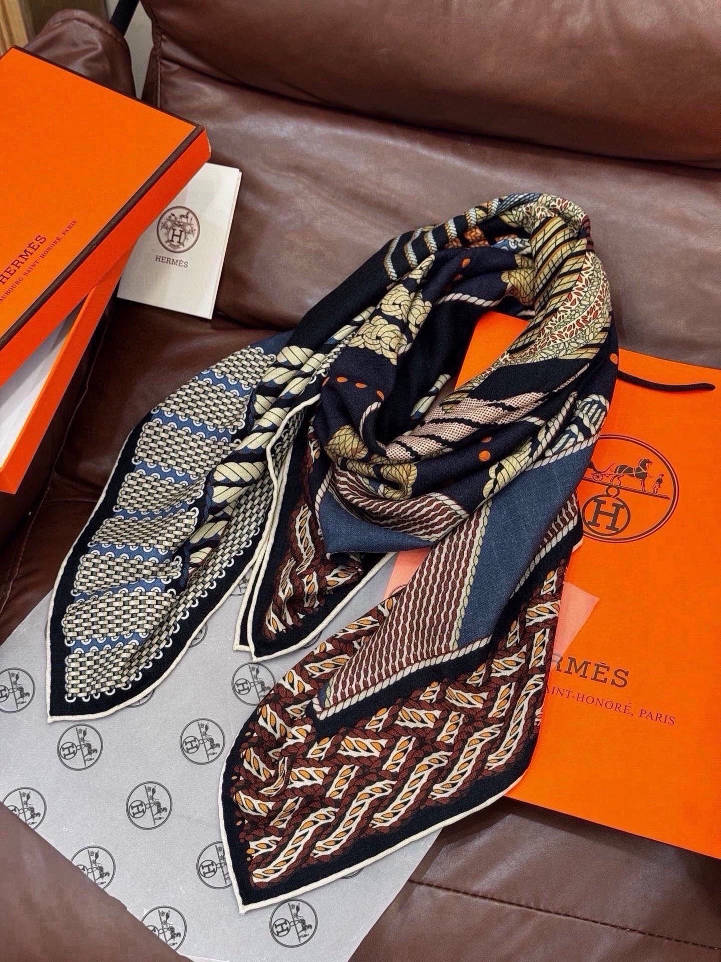 Cheap New Hermes high-quality scarf in 217752, $55 USD- [IB217752] - Replica Hermes Cashmere scarf