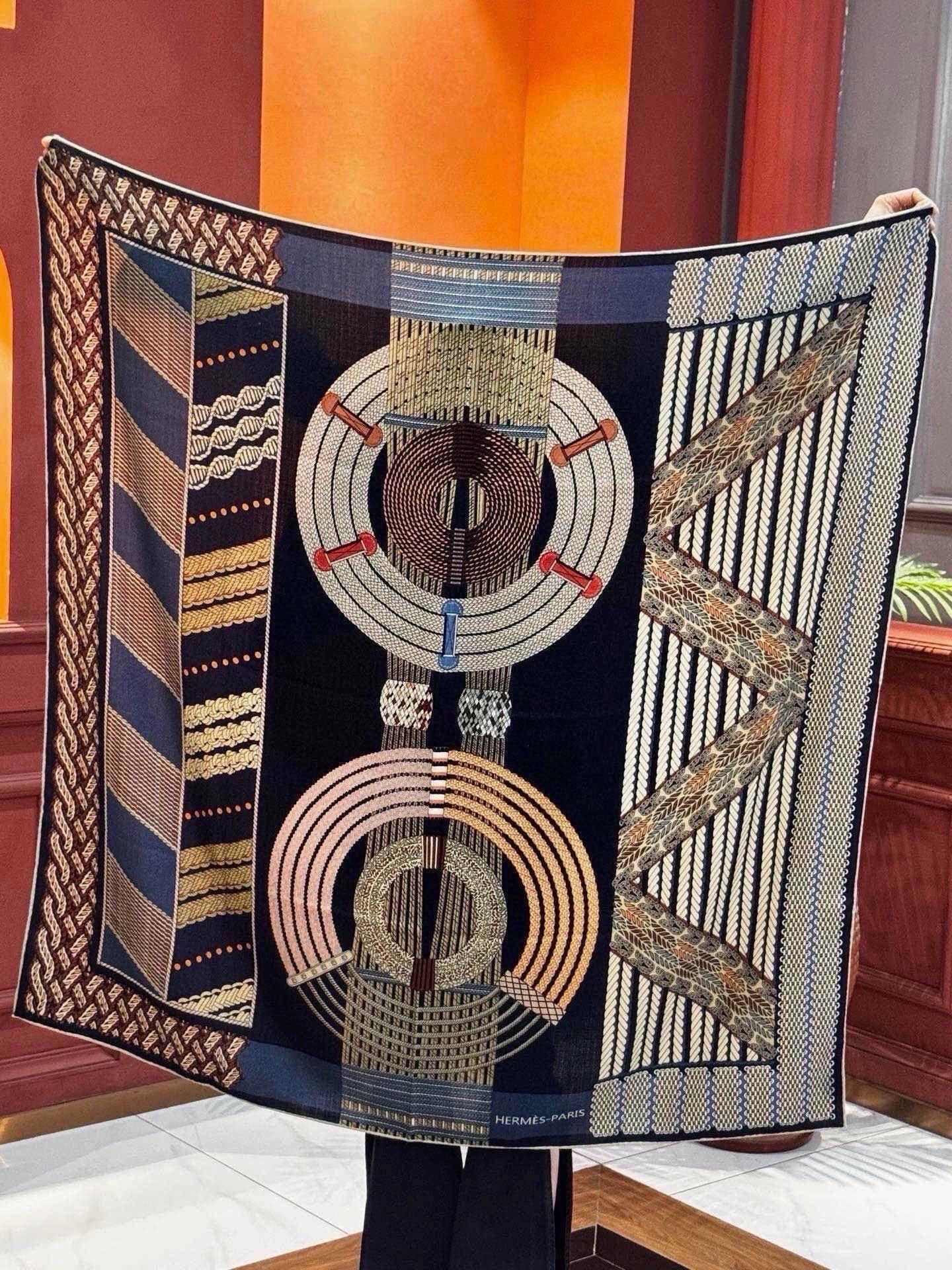 Cheap New Hermes high-quality scarf in 217752, $55 USD- [IB217752] - Replica Hermes Cashmere scarf